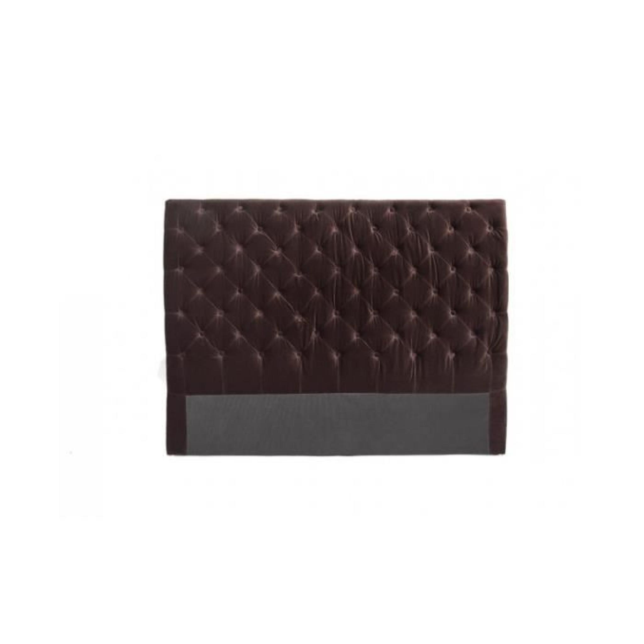 Tête de lit en Microfibre Chocolat - Madrid Taille - 160 cm pas cher