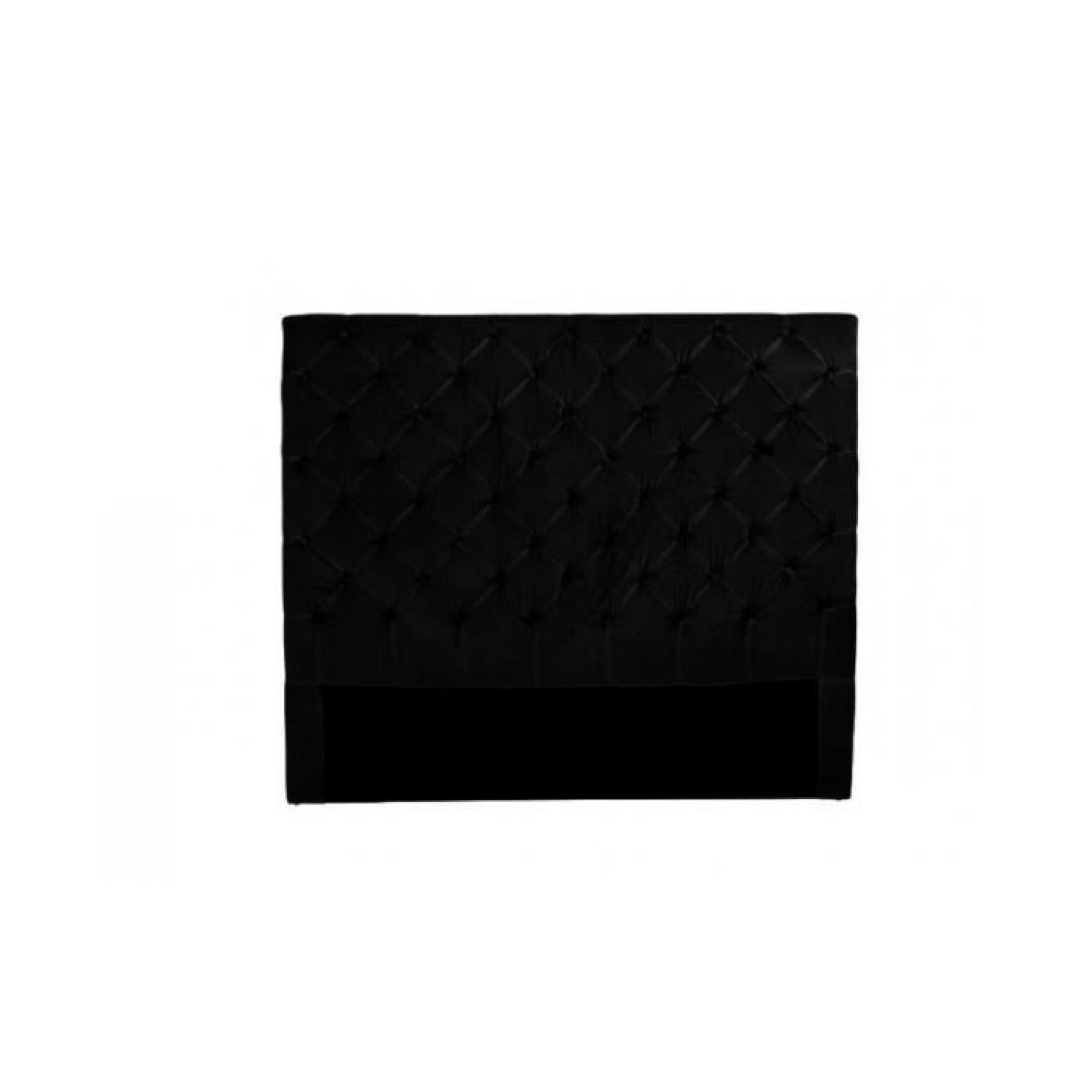 Tête de lit en Microfibre Noir - Londres Taille - 160 cm pas cher