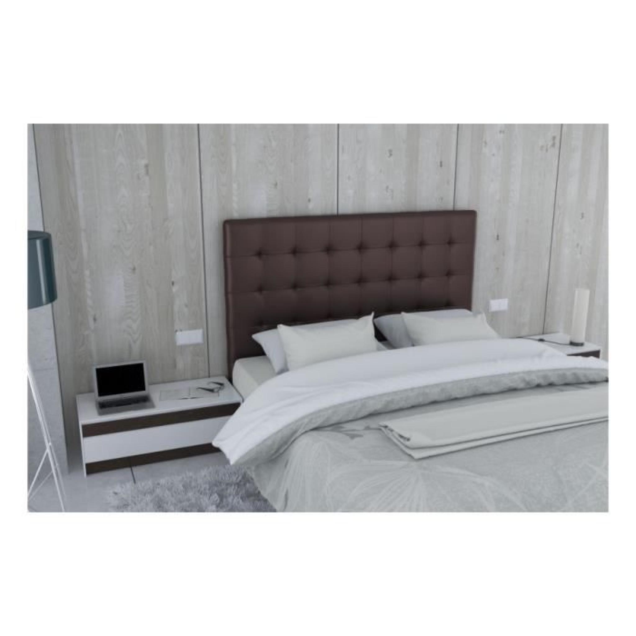 Tête de lit en PU chocolat - Venise Taille - 140 cm pas cher