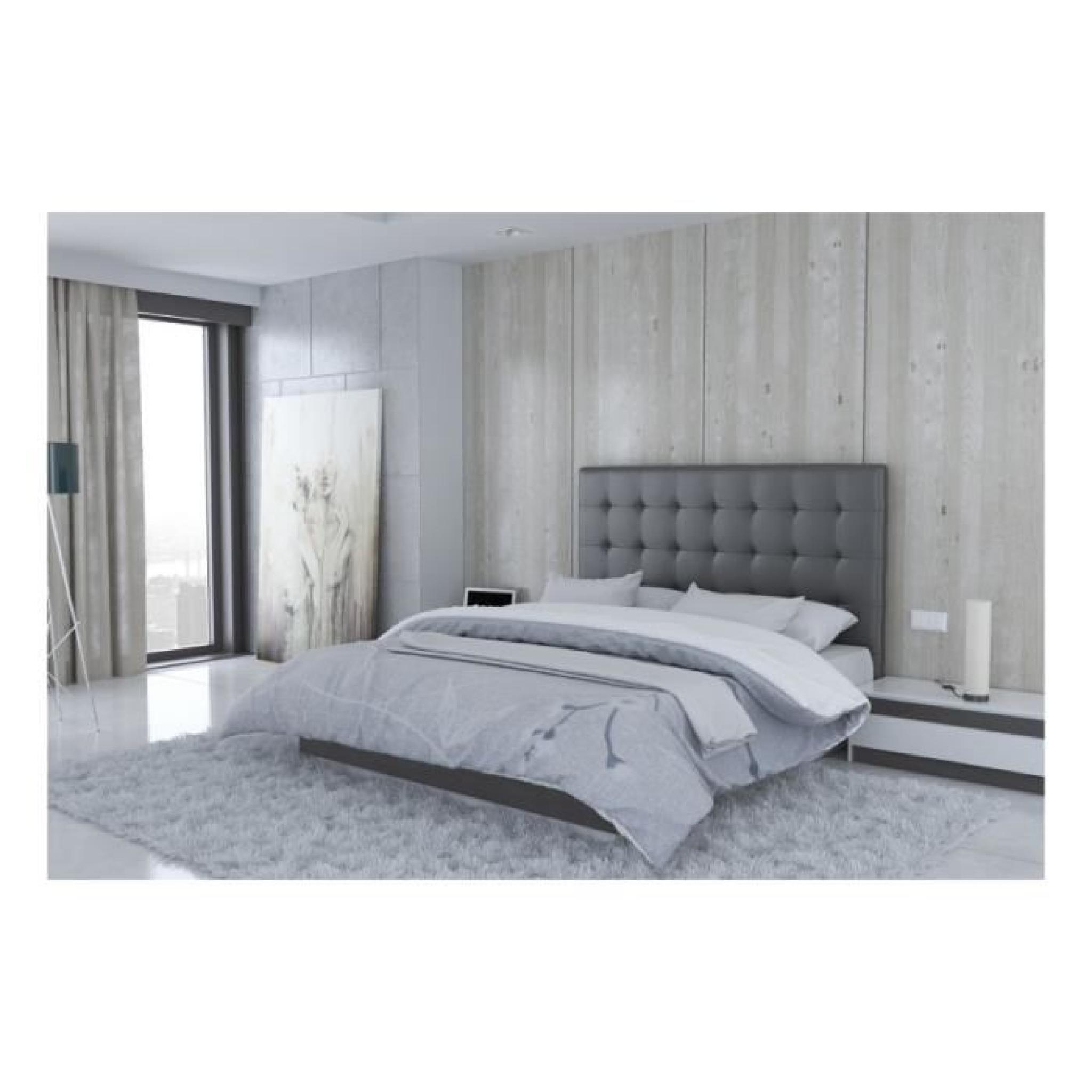 Tête de lit en PU gris - Milan Taille - 160 cm