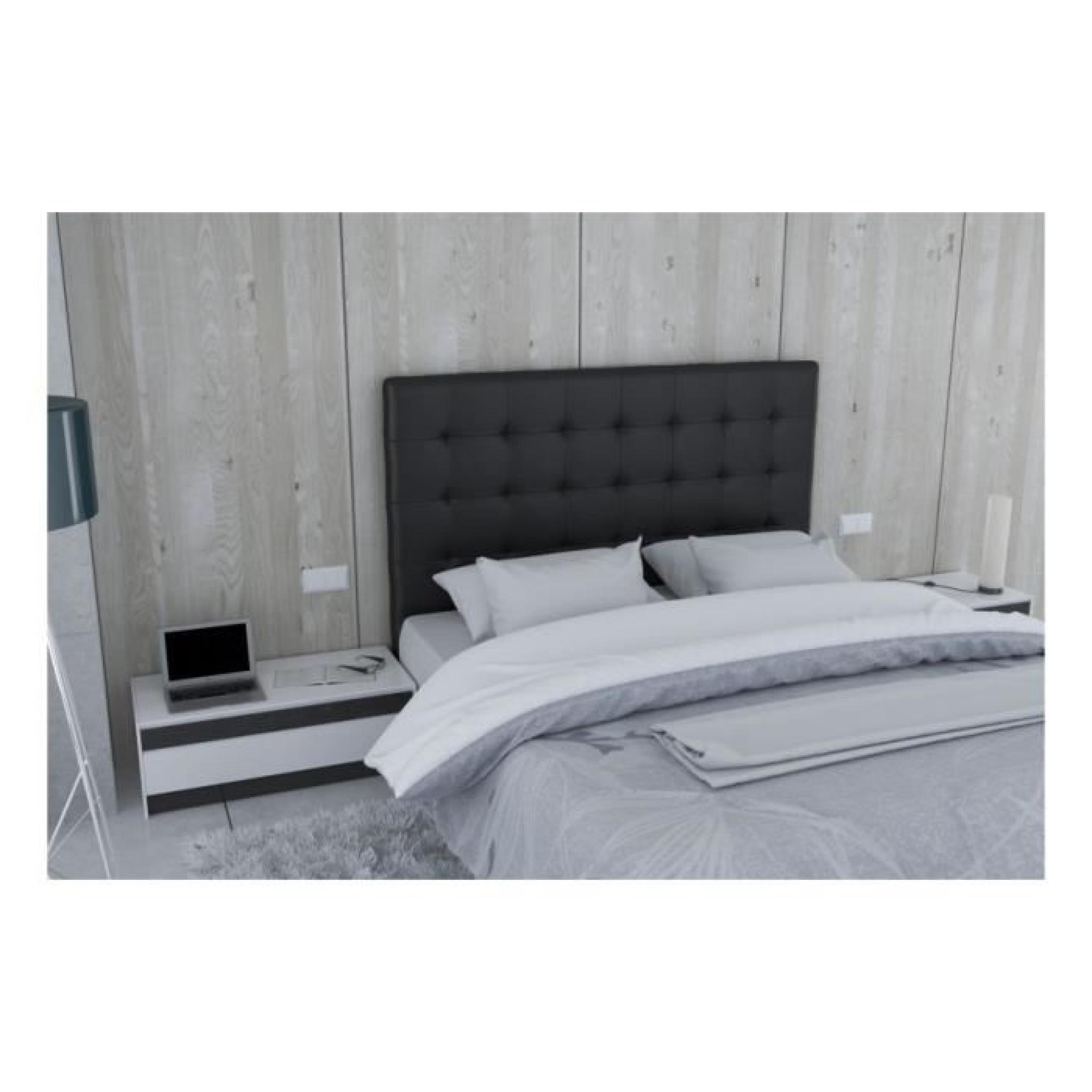 Tête de lit en PU noir - Naples Taille - 180 cm pas cher