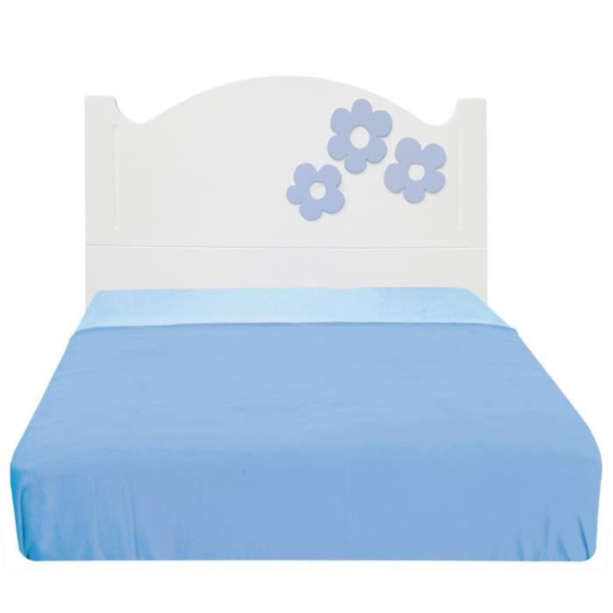 Tête de lit enfant Anastasia Fleurs bleus 105