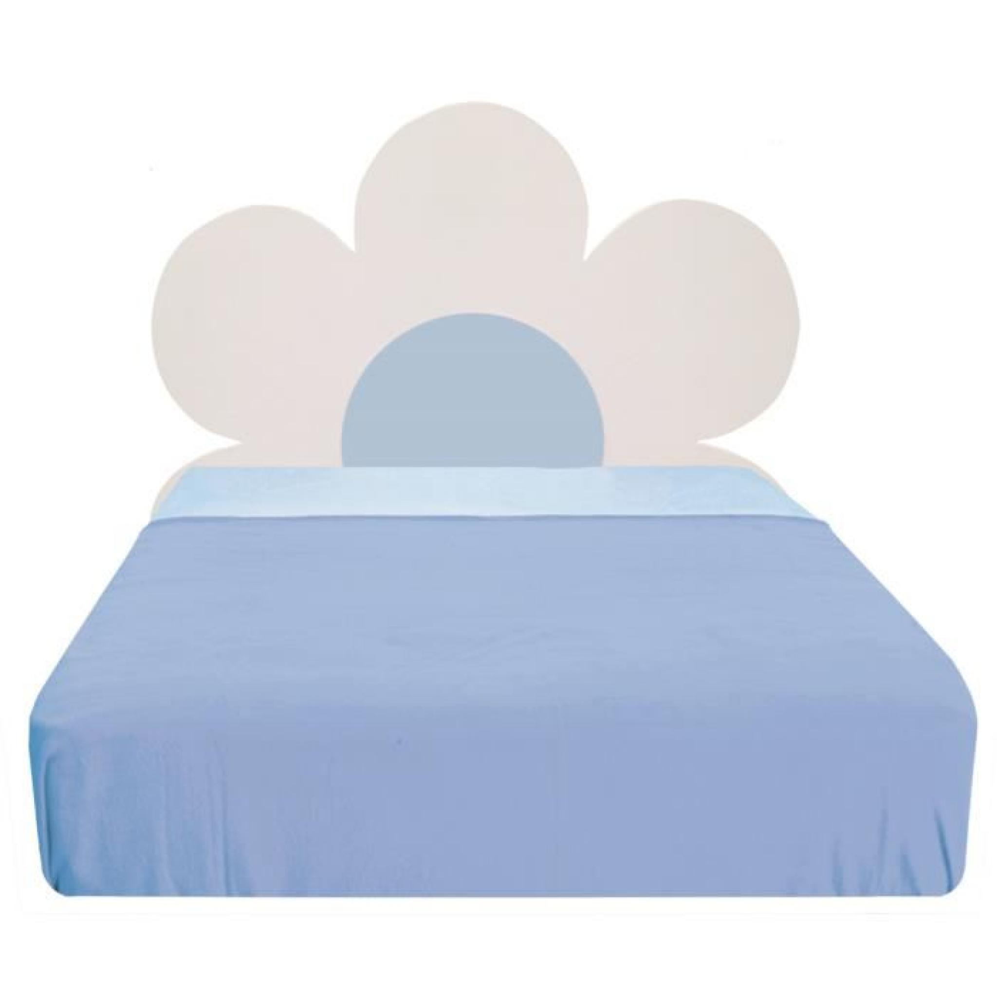 Tête de lit enfant Fleur bleus 105