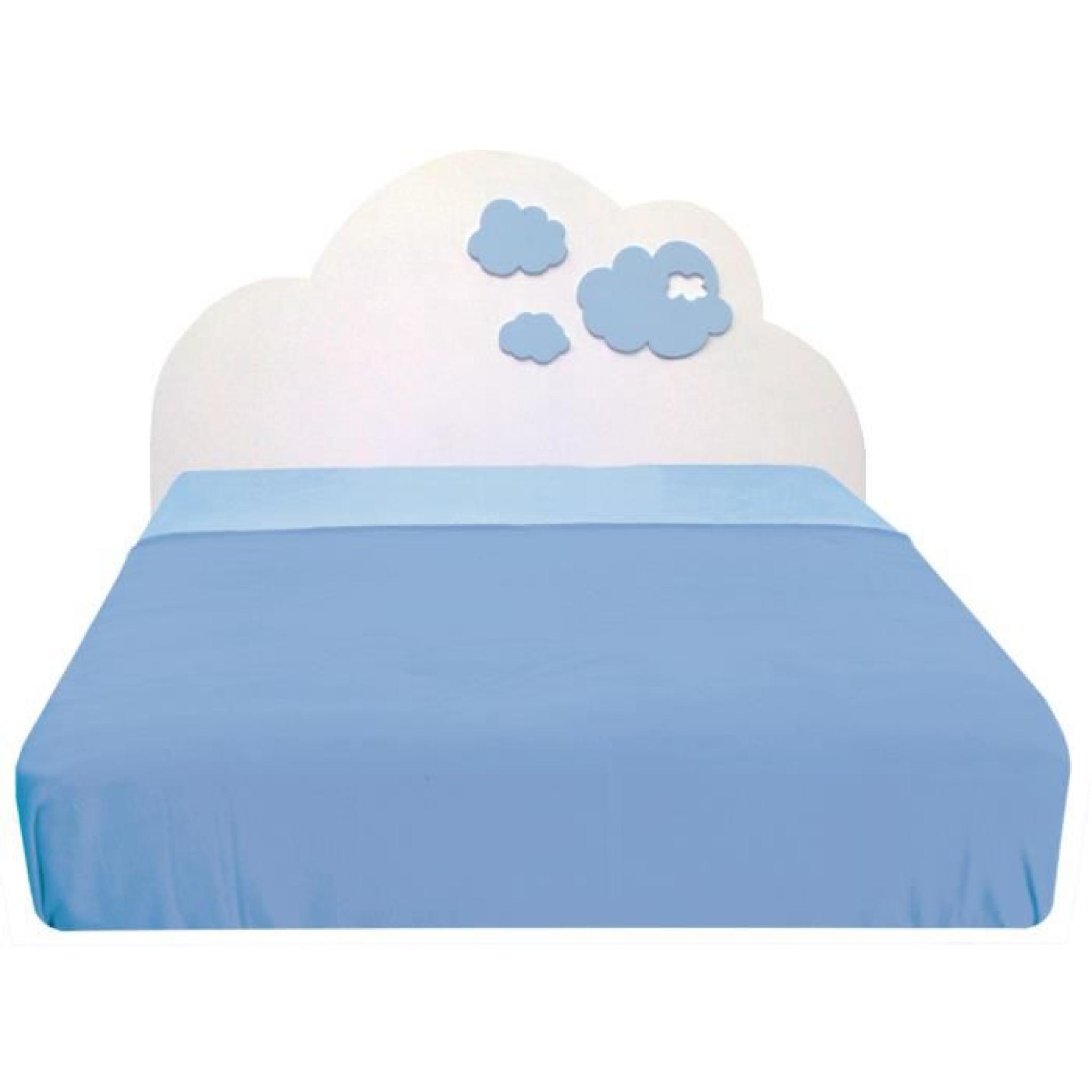 Tête de lit enfant Nuages bleus 105