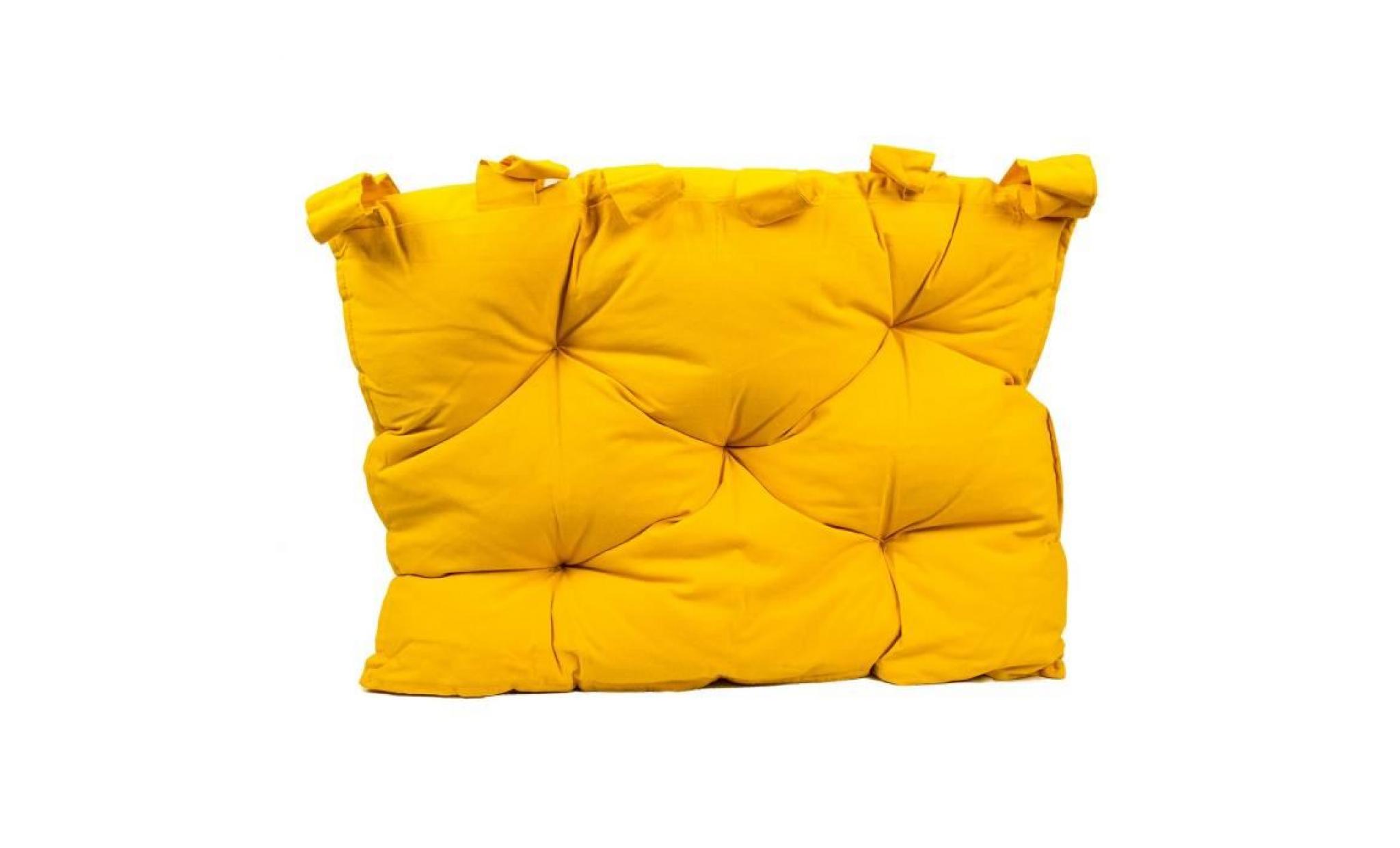 tête de lit goa 70x50x8 cm coton jaune