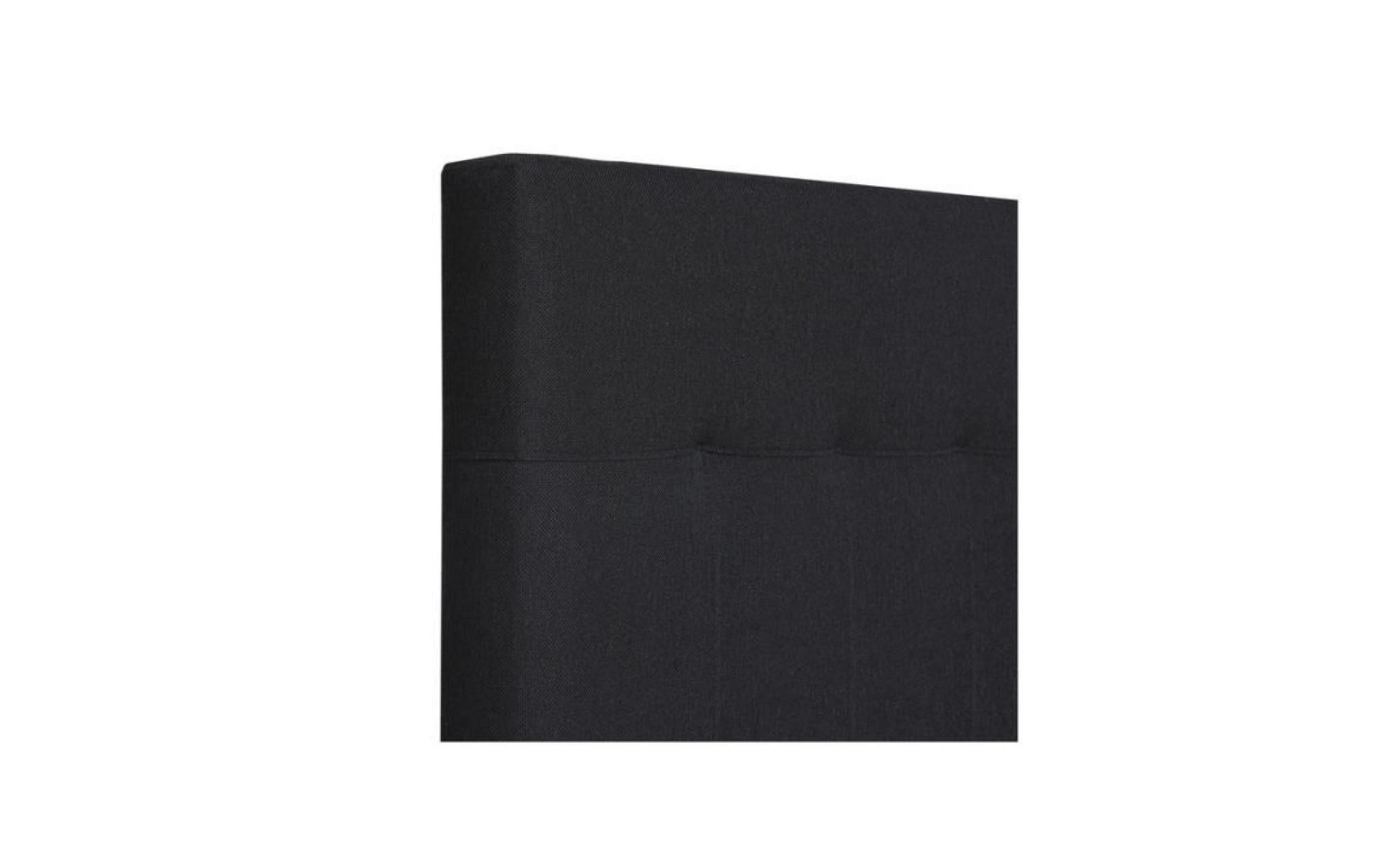 tête de lit tissu noir 152 cm   noano n°1   l 152 x l 8 x h 65/105 pas cher
