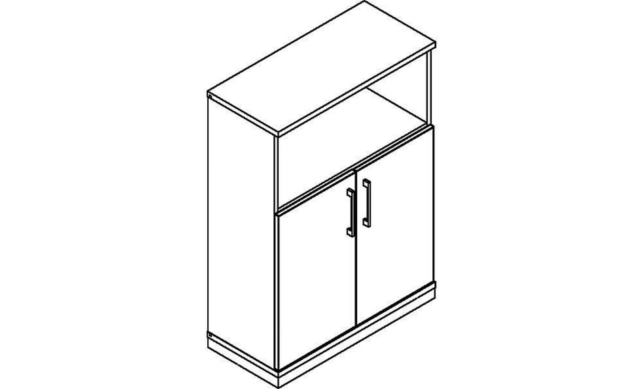 thea armoire combinée   2 tablettes, 2 portes   gris clair   armoire de bureau armoire et rayonnage combinés armoire universelle pas cher