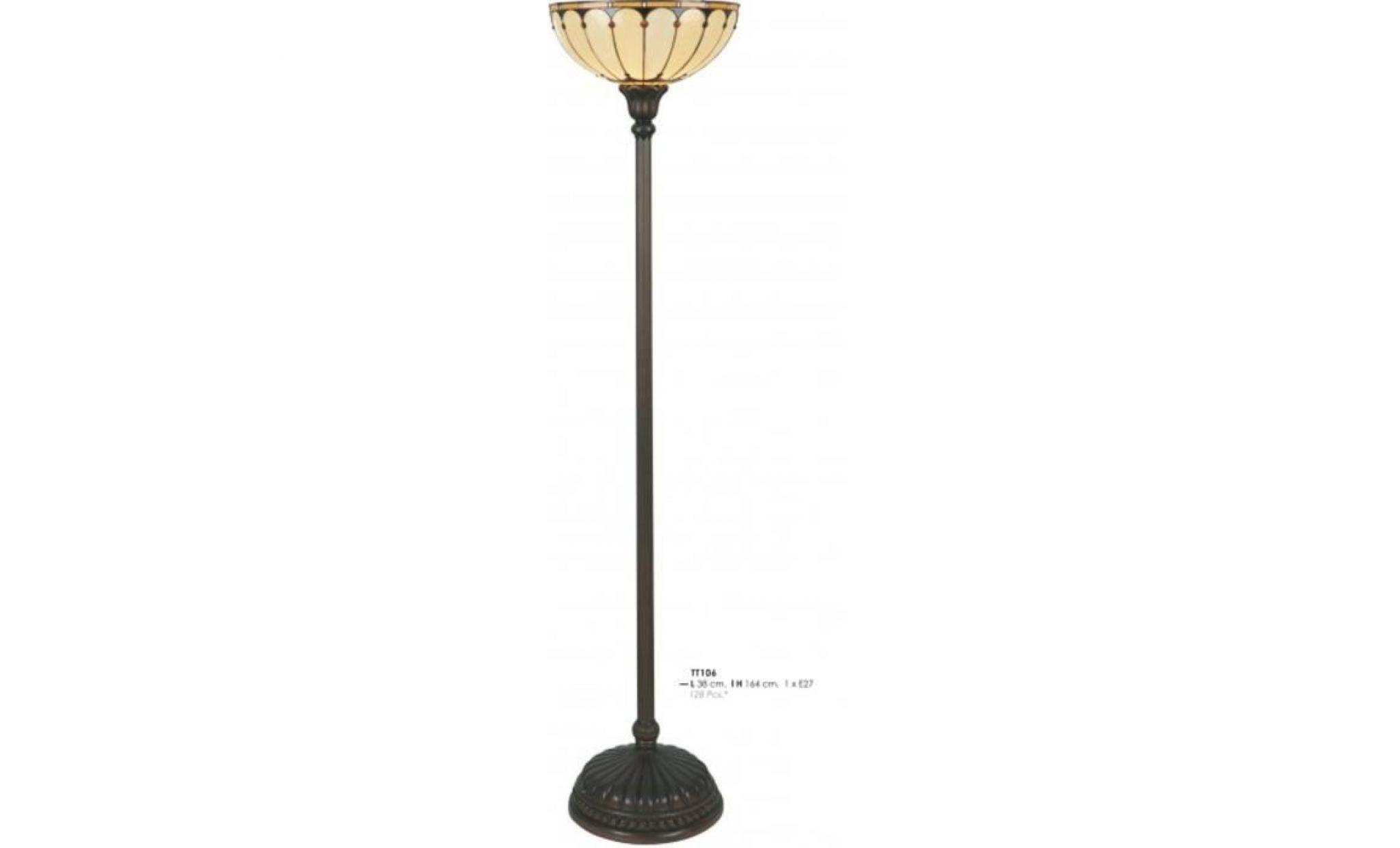 tiffany lampadaire diamètre 38cm, hauteur 164cm tt106 lampe