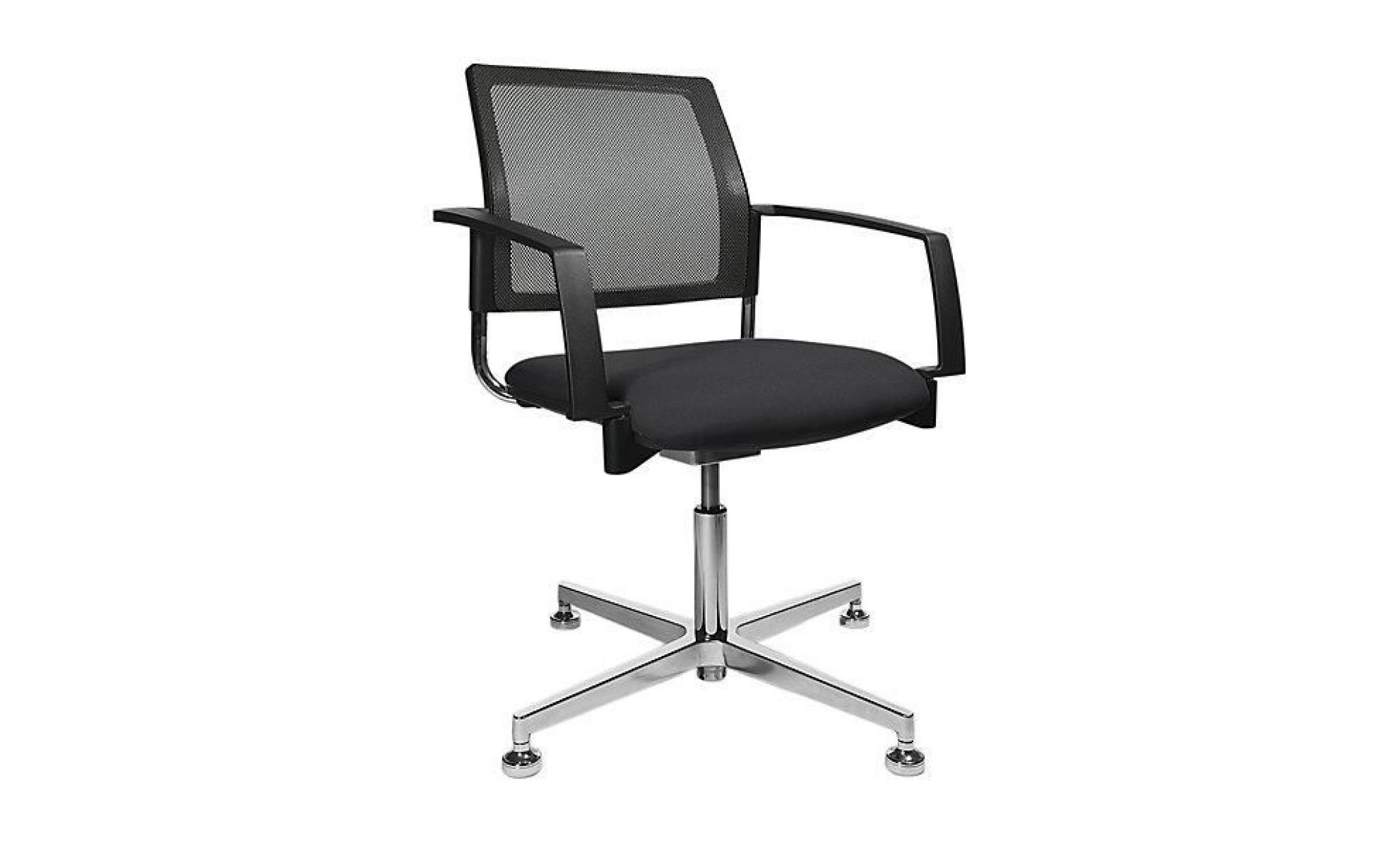 topstar fauteuil de bureau rembourré   noir   dossier résille, noir   chaise de réunion chaise empilable chaise visiteur chaise