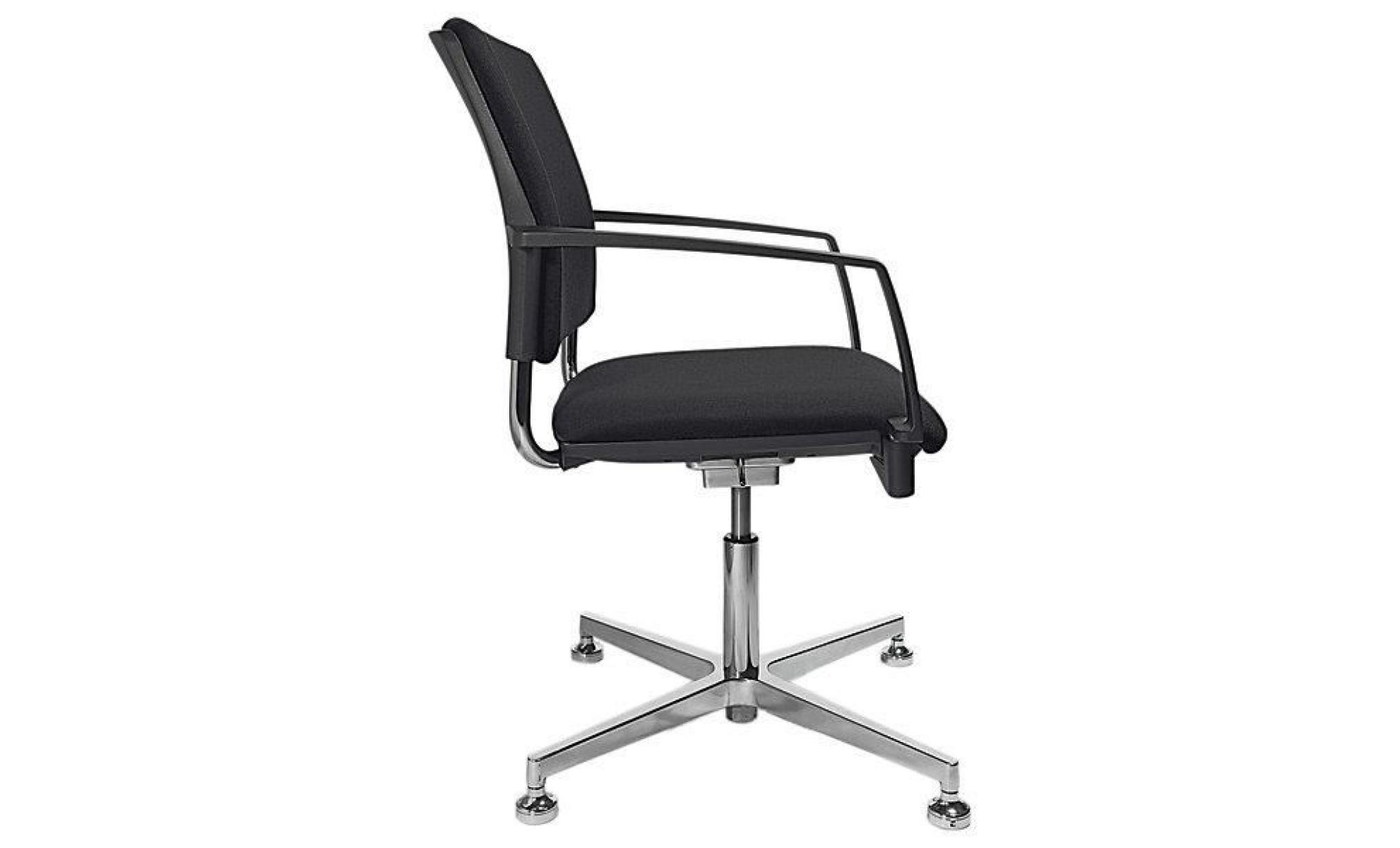 topstar fauteuil de bureau rembourré   noir   dossier résille, noir   chaise de réunion chaise empilable chaise visiteur chaise pas cher