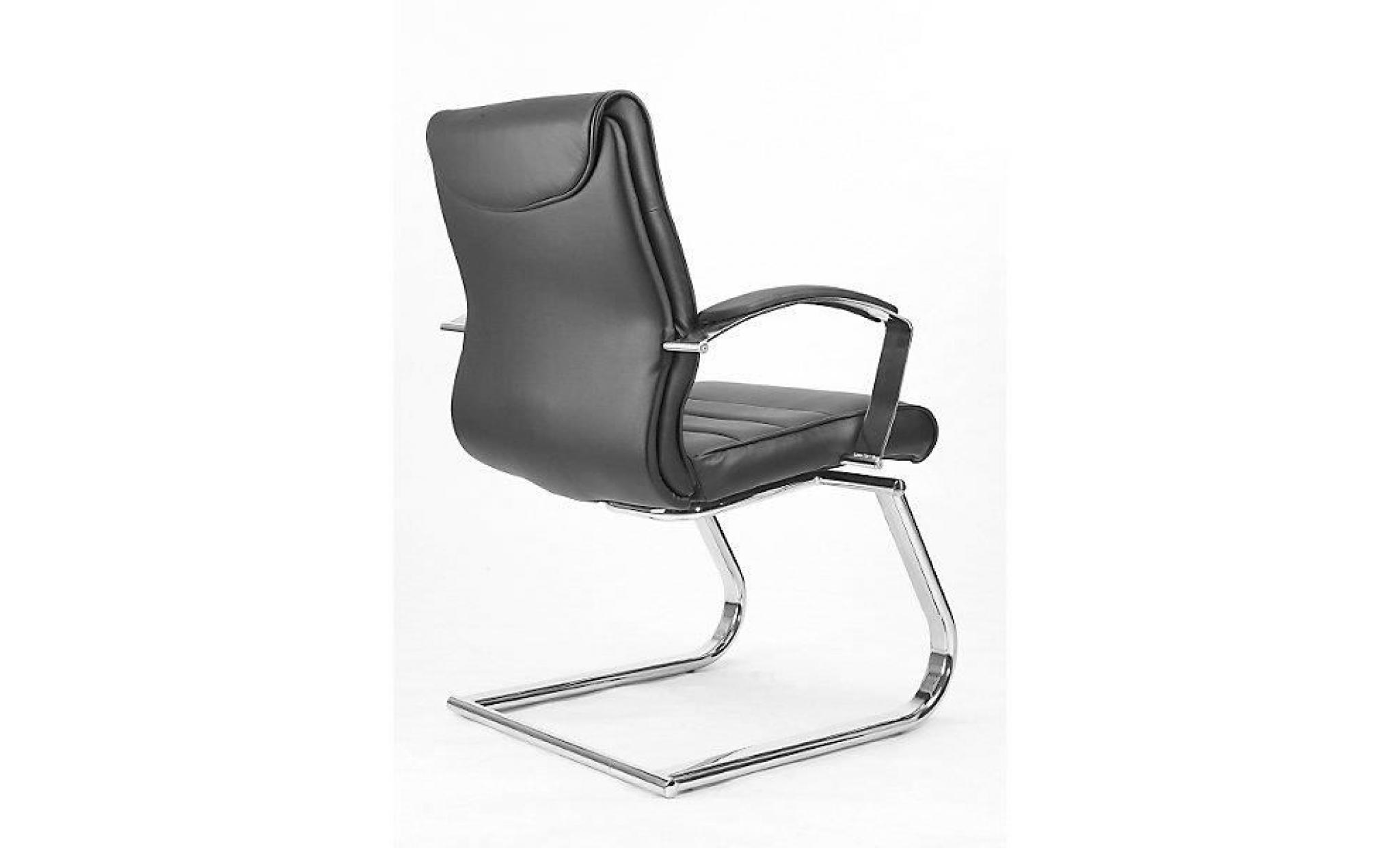 topstar fauteuil visiteur   cuir noir avec accoudoirs en cuir   chaise chaise pivotante chaise universelle chaises chaises de pas cher