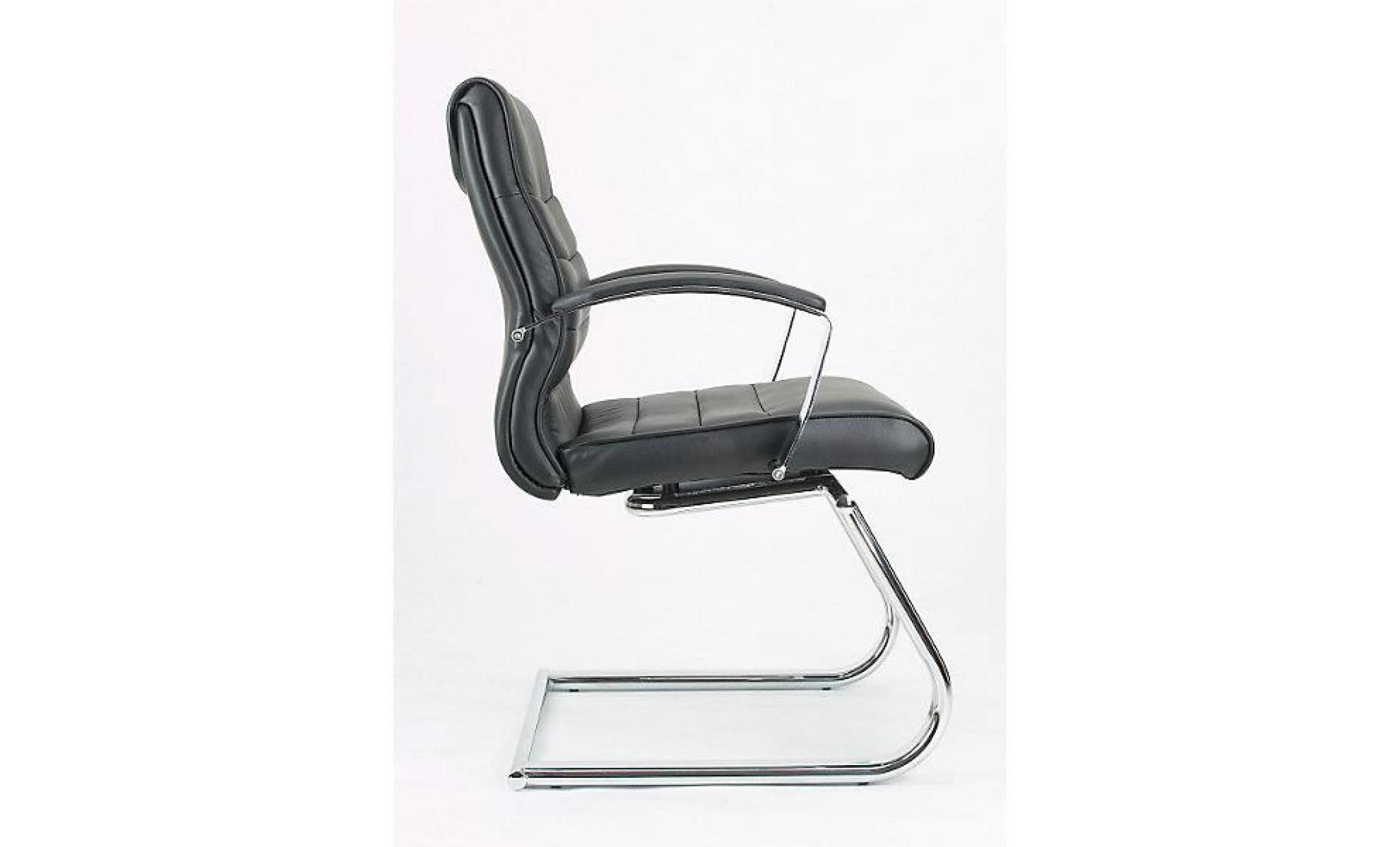topstar fauteuil visiteur   cuir noir avec accoudoirs en cuir   chaise chaise pivotante chaise universelle chaises chaises de pas cher