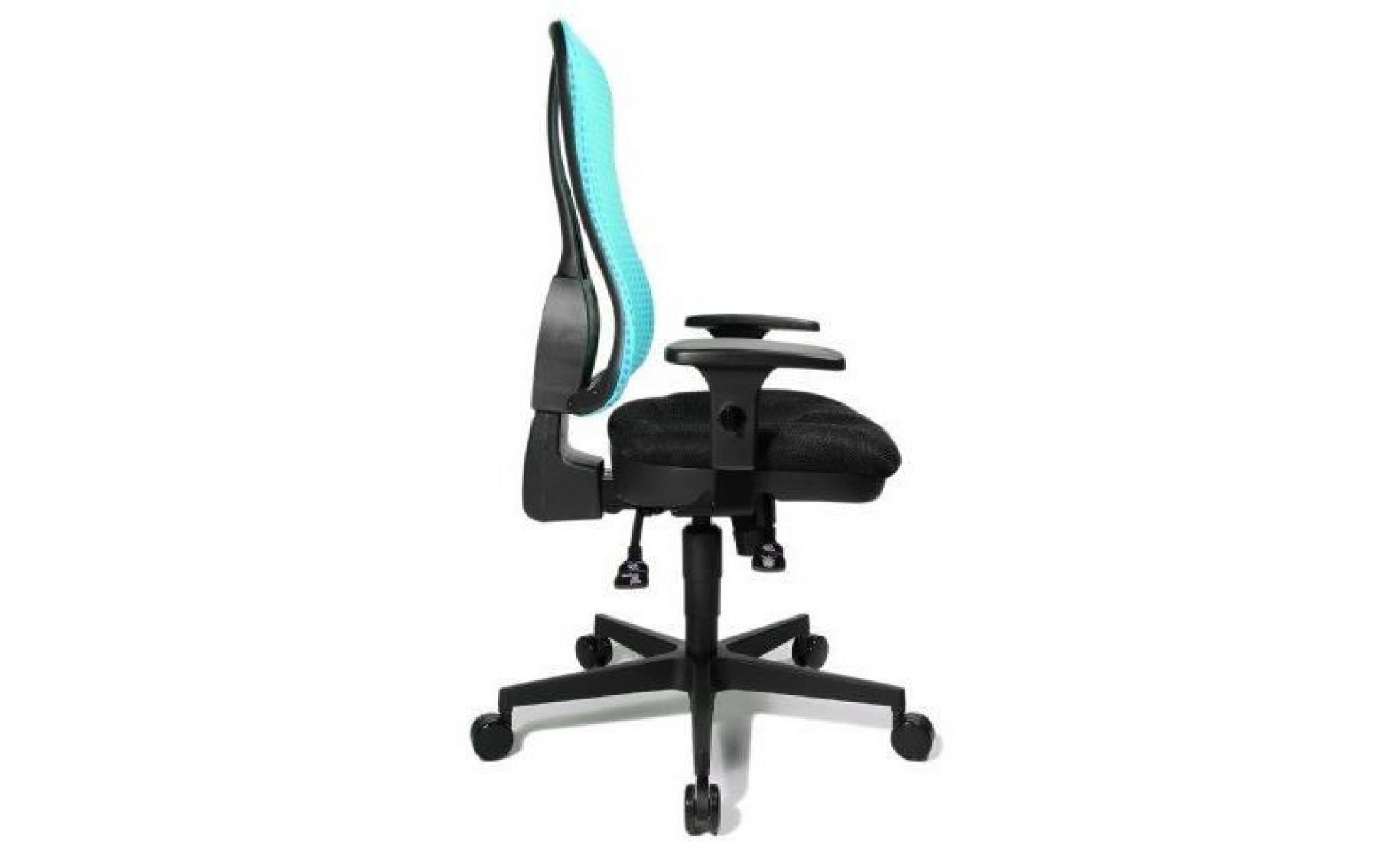 topstar he20pbc06 head point sy chaise de bureau noir/bleu 46 x 50 x 114 cm… pas cher