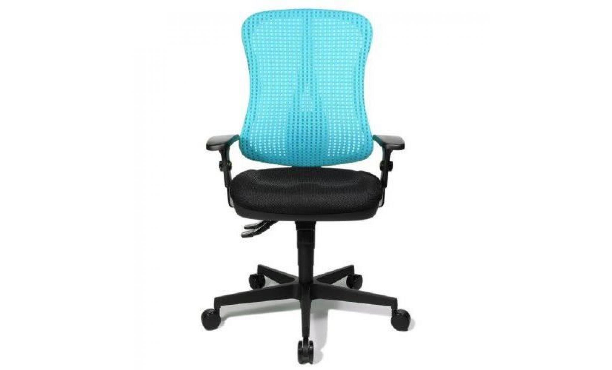 topstar he20pbc06 head point sy chaise de bureau noir/bleu 46 x 50 x 114 cm… pas cher
