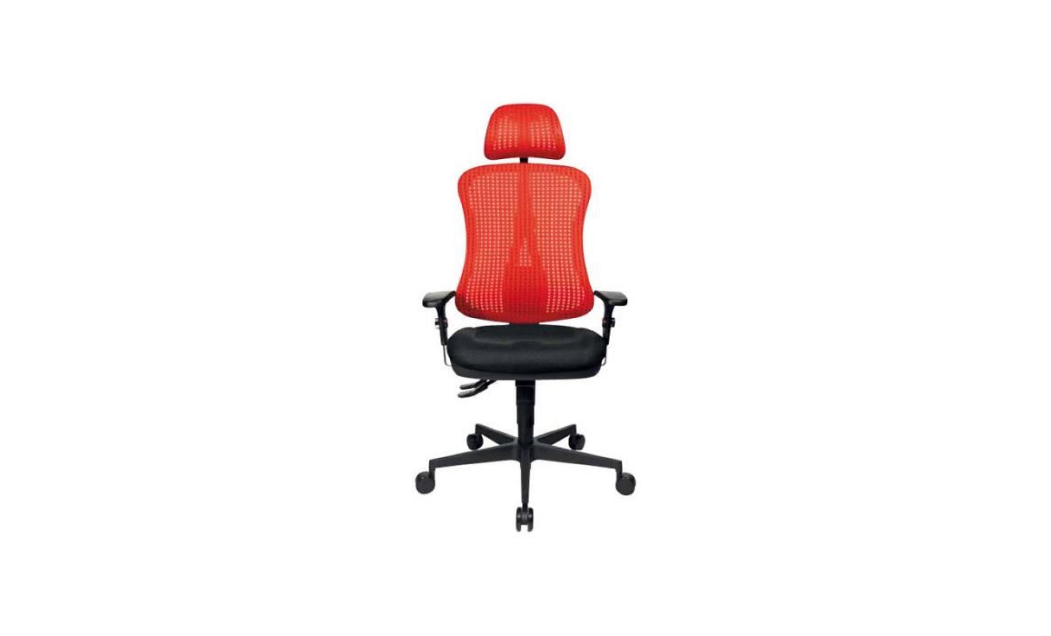 topstar head point sy chaise accoudoirs en t pivotant polyester noir