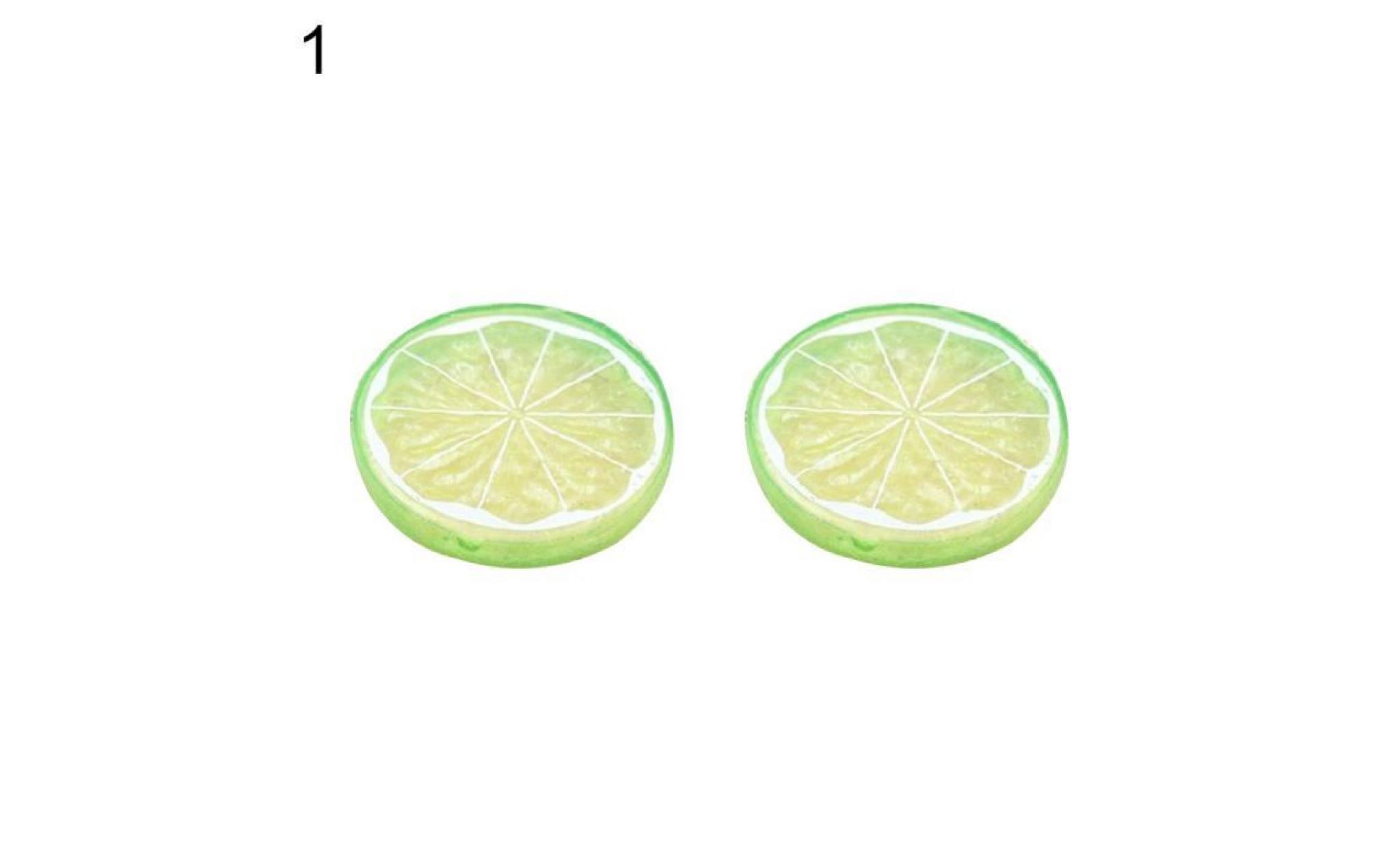 tranches de citron en plastique artificiel décoratif réaliste réaliste faux fruits décoration intérieure jaune