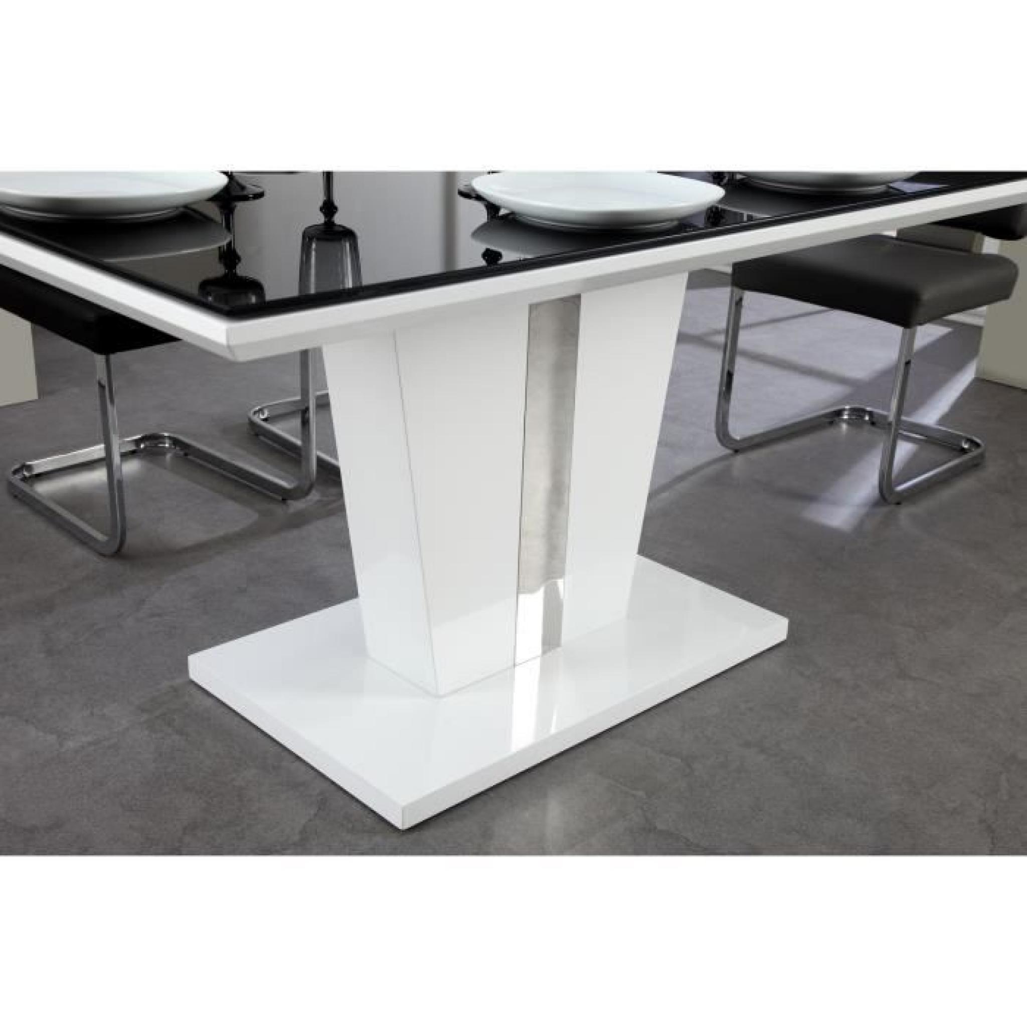 TREVISE Table de séjour 150 cm blanche pas cher