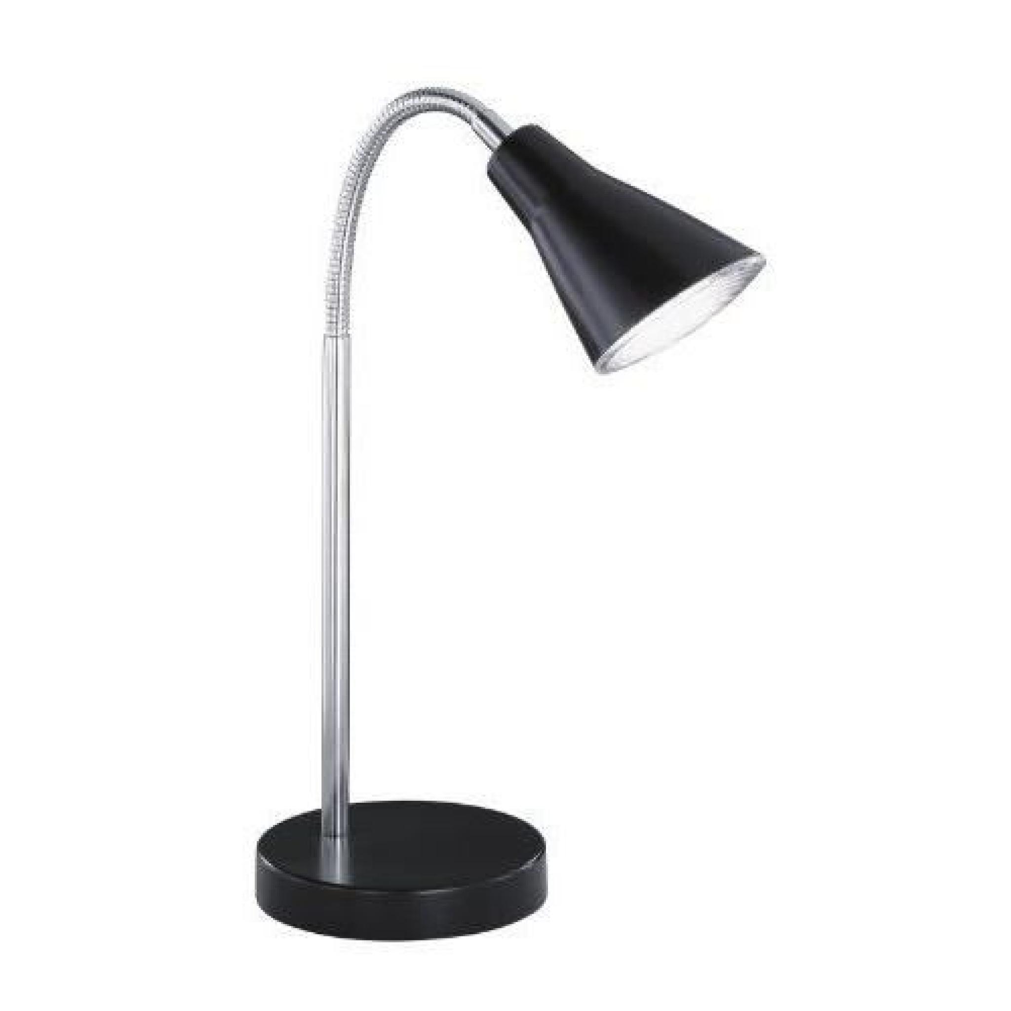 Trio Leuchten 528310102 Lampe de bureau flexible en plastique avec 1 ampoule LED 4,2 W Noir 50 cm