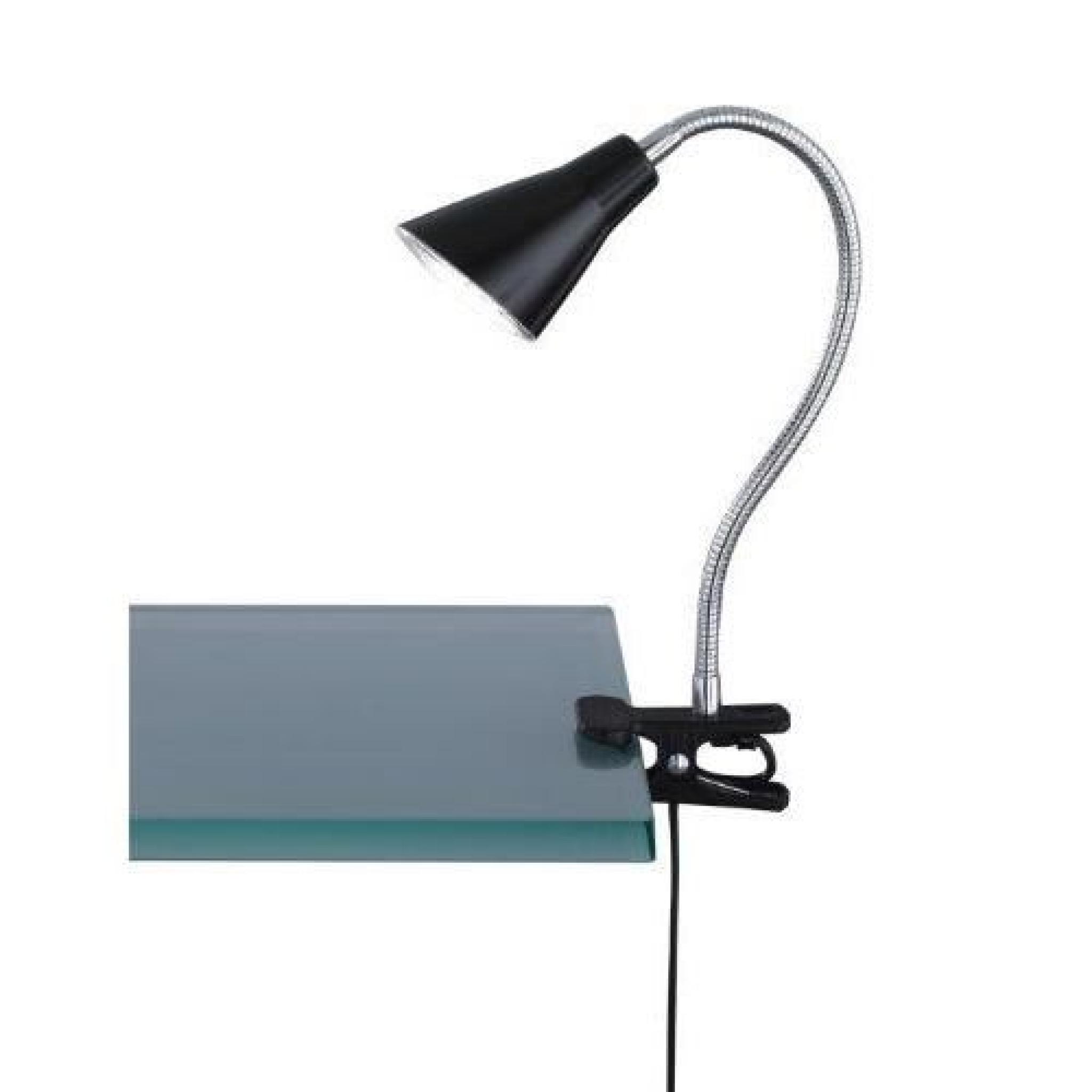 Trio Leuchten 528380102 Lampe flexible à  pince en plastique avec 1 ampoule LED 4,2 W Noir 50 cm
