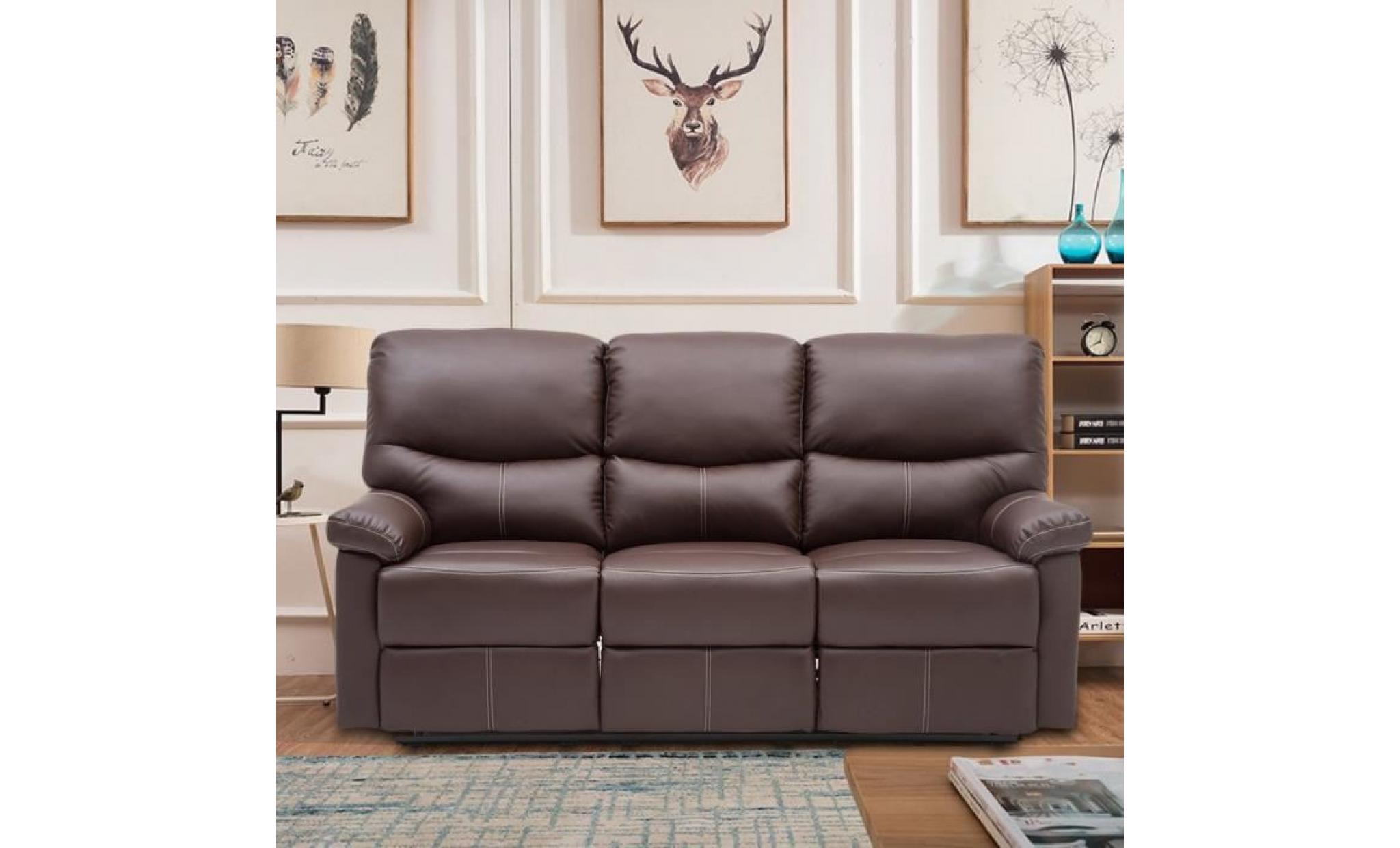 trois siège sofa canapé confortable fauteuil de bureau fauteuil scandinave marron