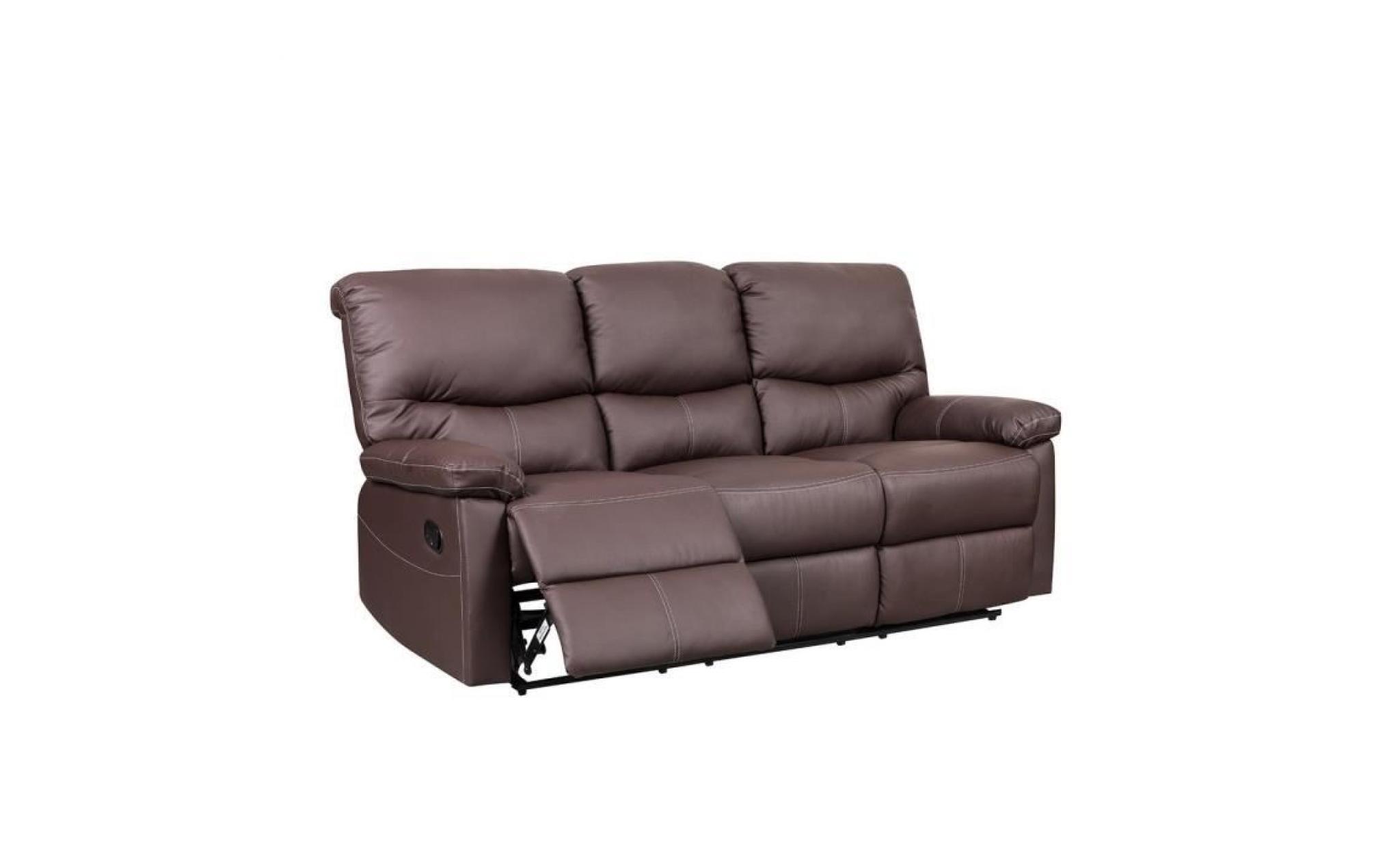 trois siège sofa canapé confortable fauteuil de bureau fauteuil scandinave marron pas cher