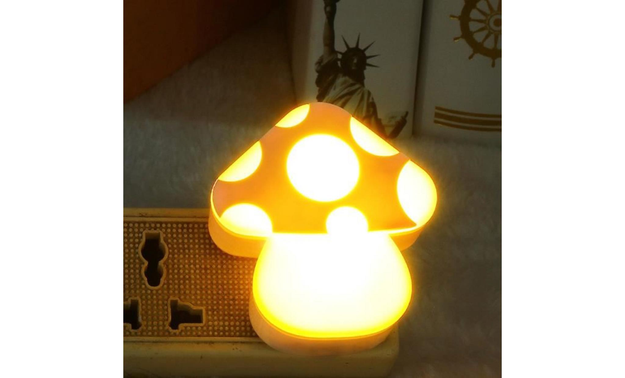 us plug led mode mushroom night light sensor bébé chambre de lit lampe décor yt117 pas cher