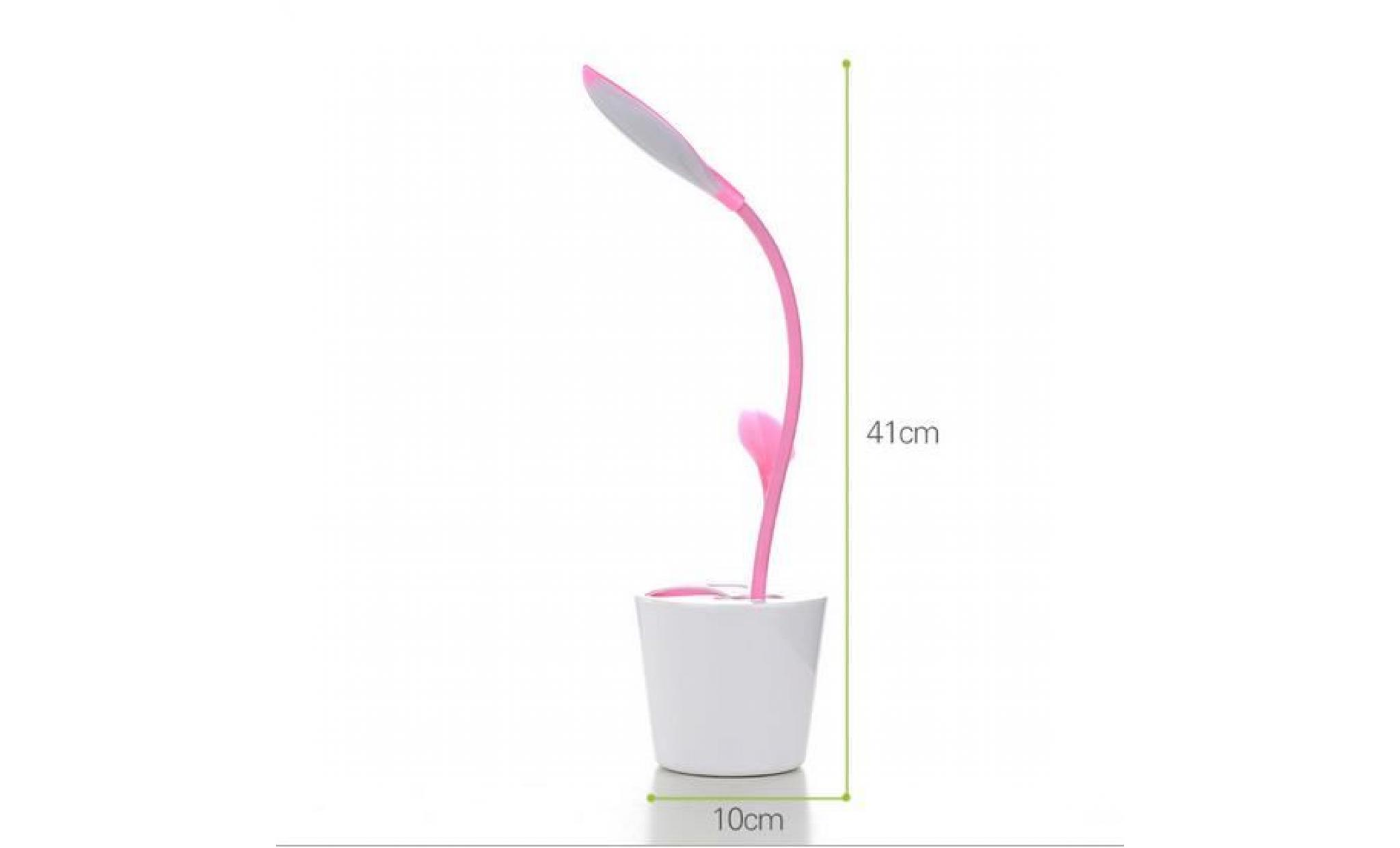 USB lampe flexible de pois mangetout,lampe de bureau tactile rechargeable creative,Protection des yeux(violet )