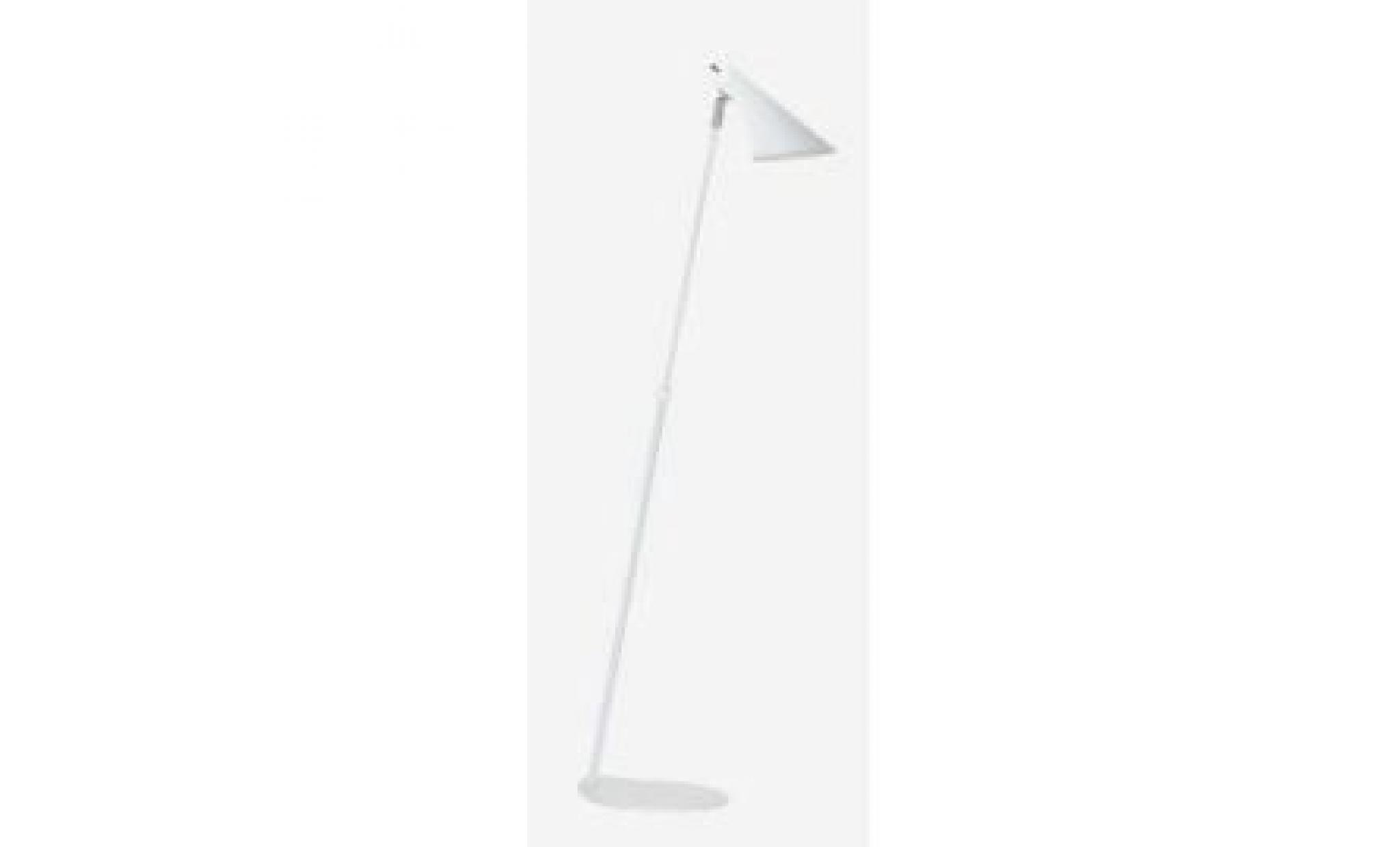 Vanila lampadaire ht 1,29m E14 40W blanc.