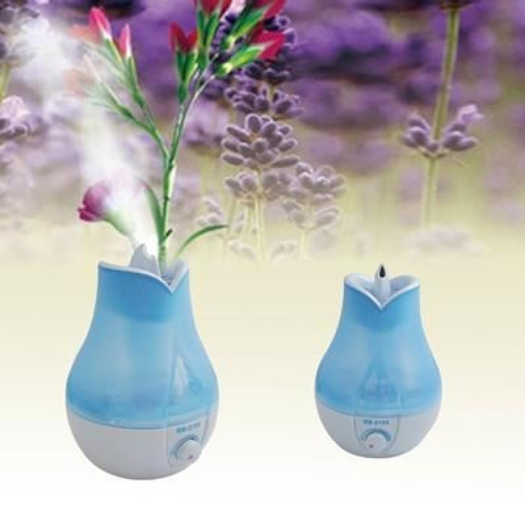 Vase décoratif humidificateur+lampe LED d'ambiance