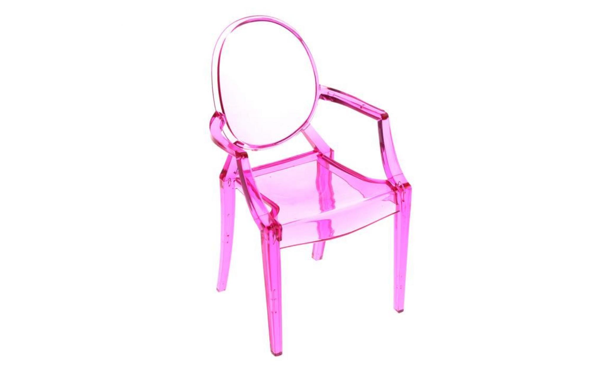 vetement  1 6 mobilier en chaise en plastique pour fauteuil barbie fuchsine ghost fauteuil