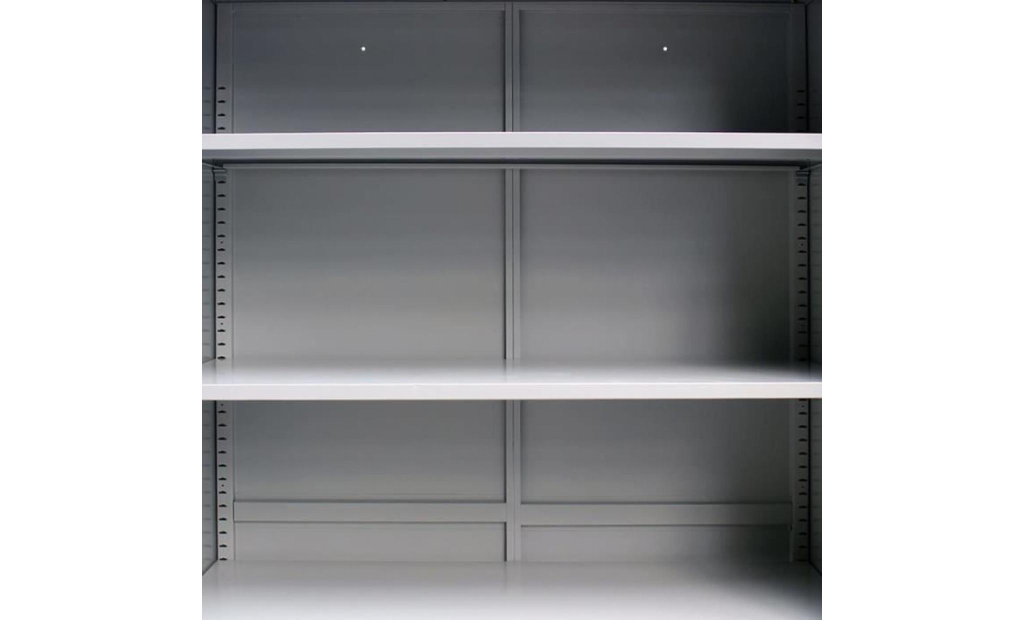 vidaxl armoire de bureau avec 2 portes acier 90 x 40 x 180 cm gris pas cher