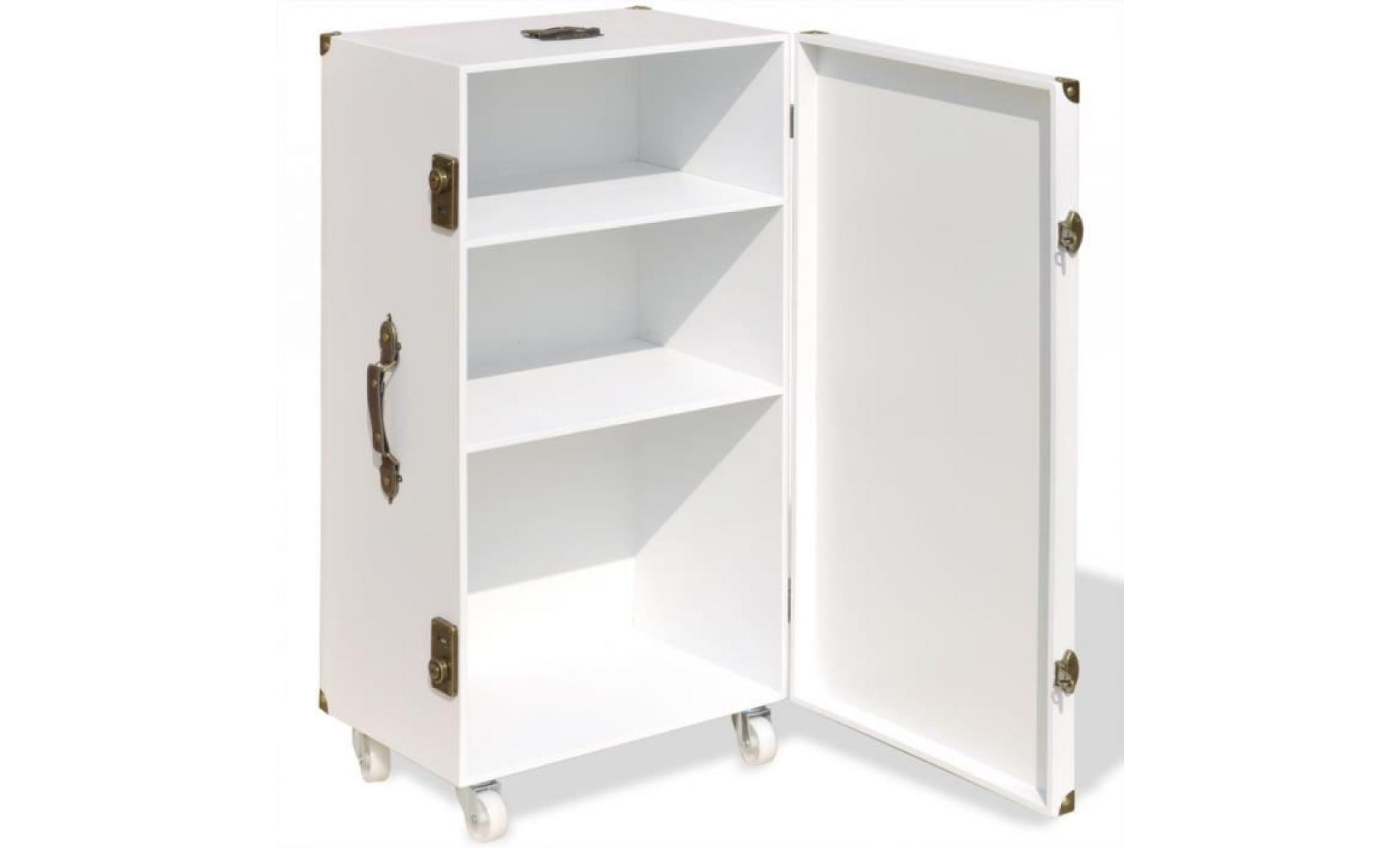 vidaxl armoire latérale 40 x 30,5 x 81 cm blanc