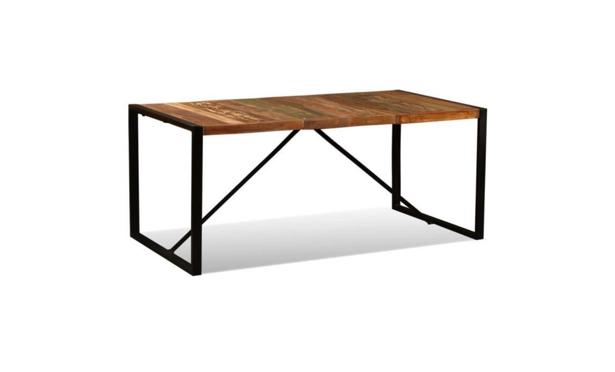 vidaxl bois de récupération table de salle à manger massif 180 cm