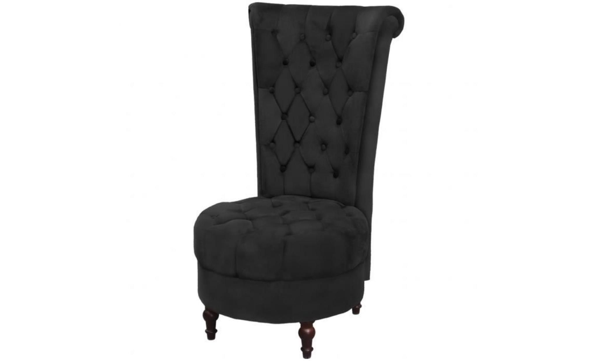 vidaxl chaise de canapé avec dossier haut noir