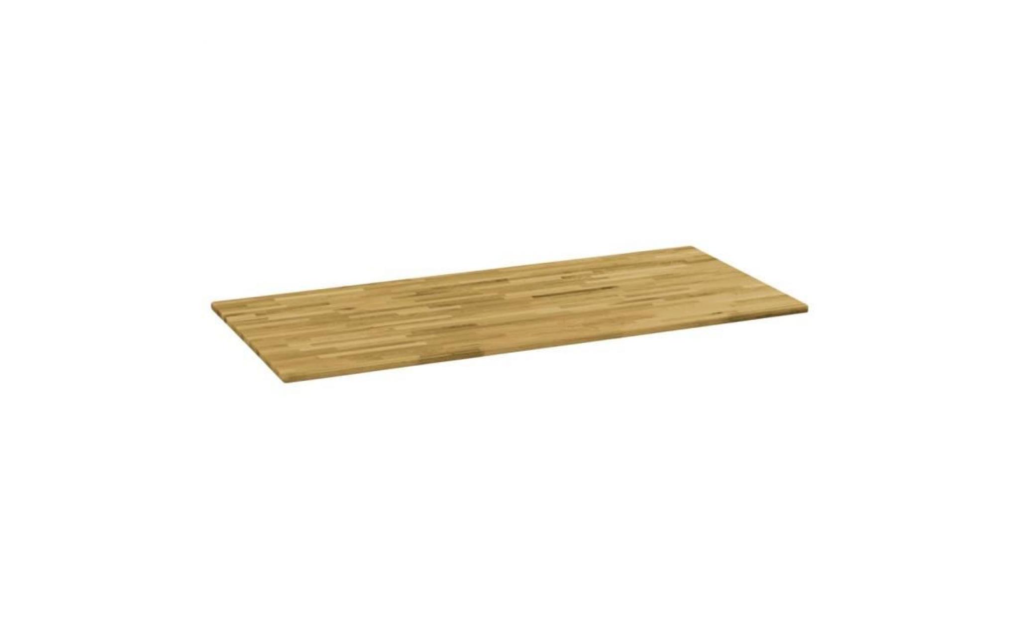vidaxl dessus de table bois de chêne rectangulaire 23 mm 100x60 cm pas cher