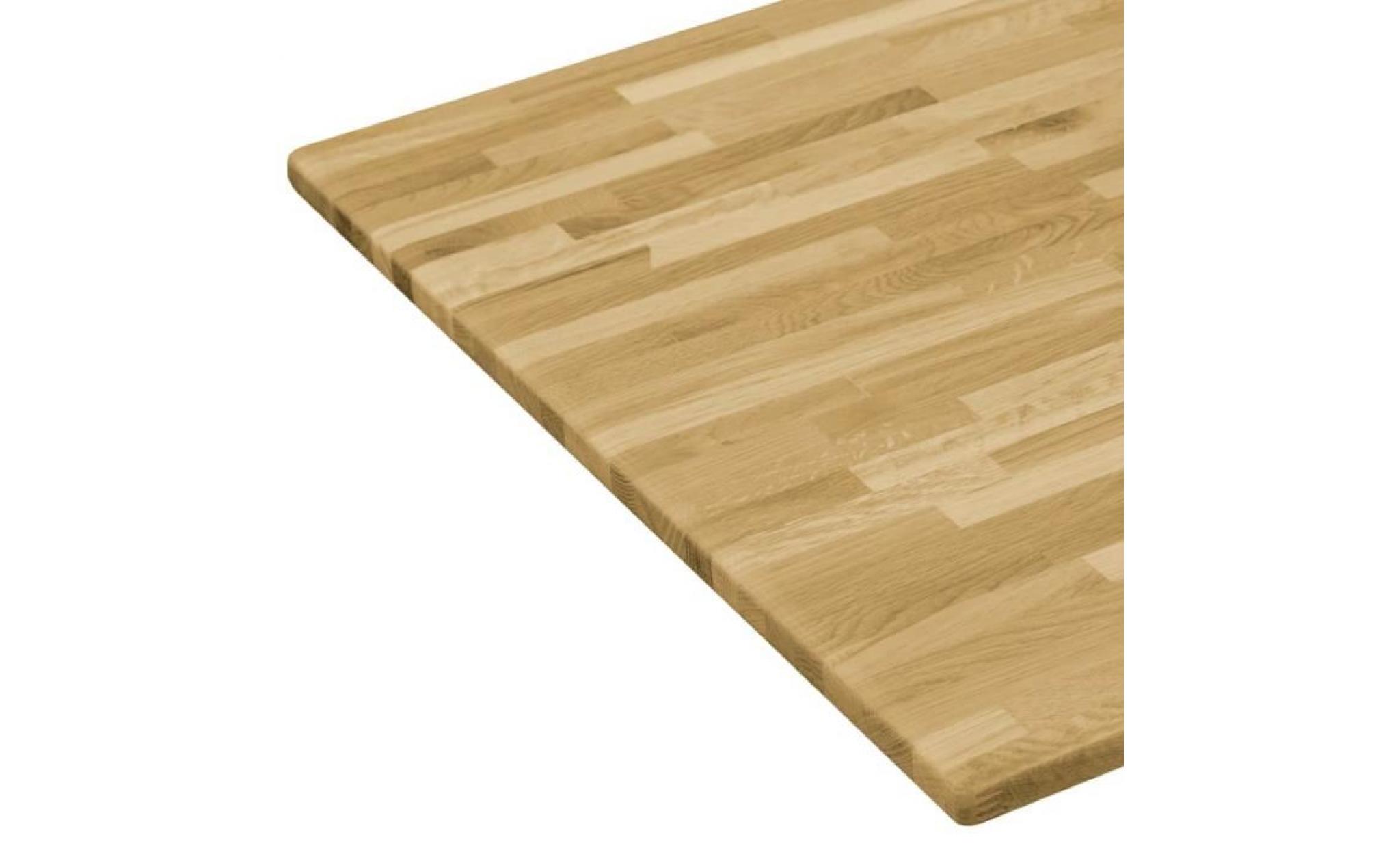 vidaxl dessus de table bois de chêne rectangulaire 23 mm 100x60 cm pas cher