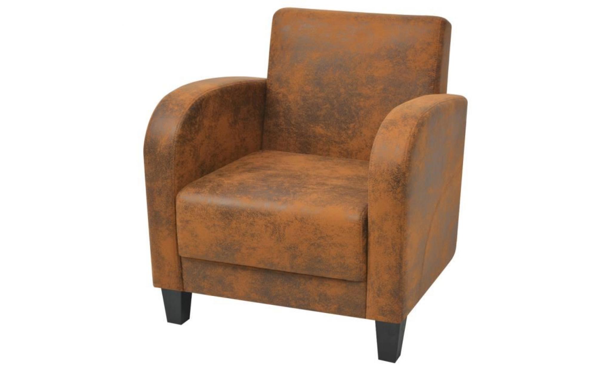 vidaxl fauteuil marron 73 x 72 x 76 cm
