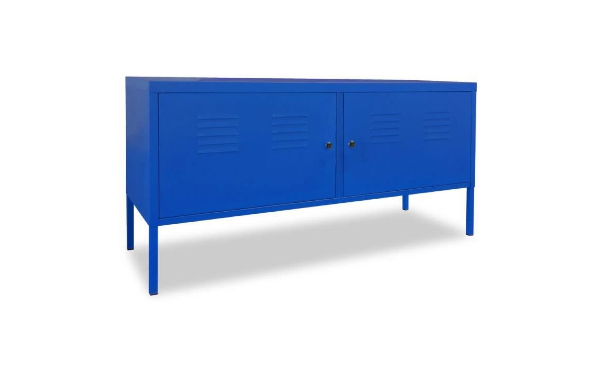 vidaxl meuble de téléviseur 118 x 40 x 60 cm bleu