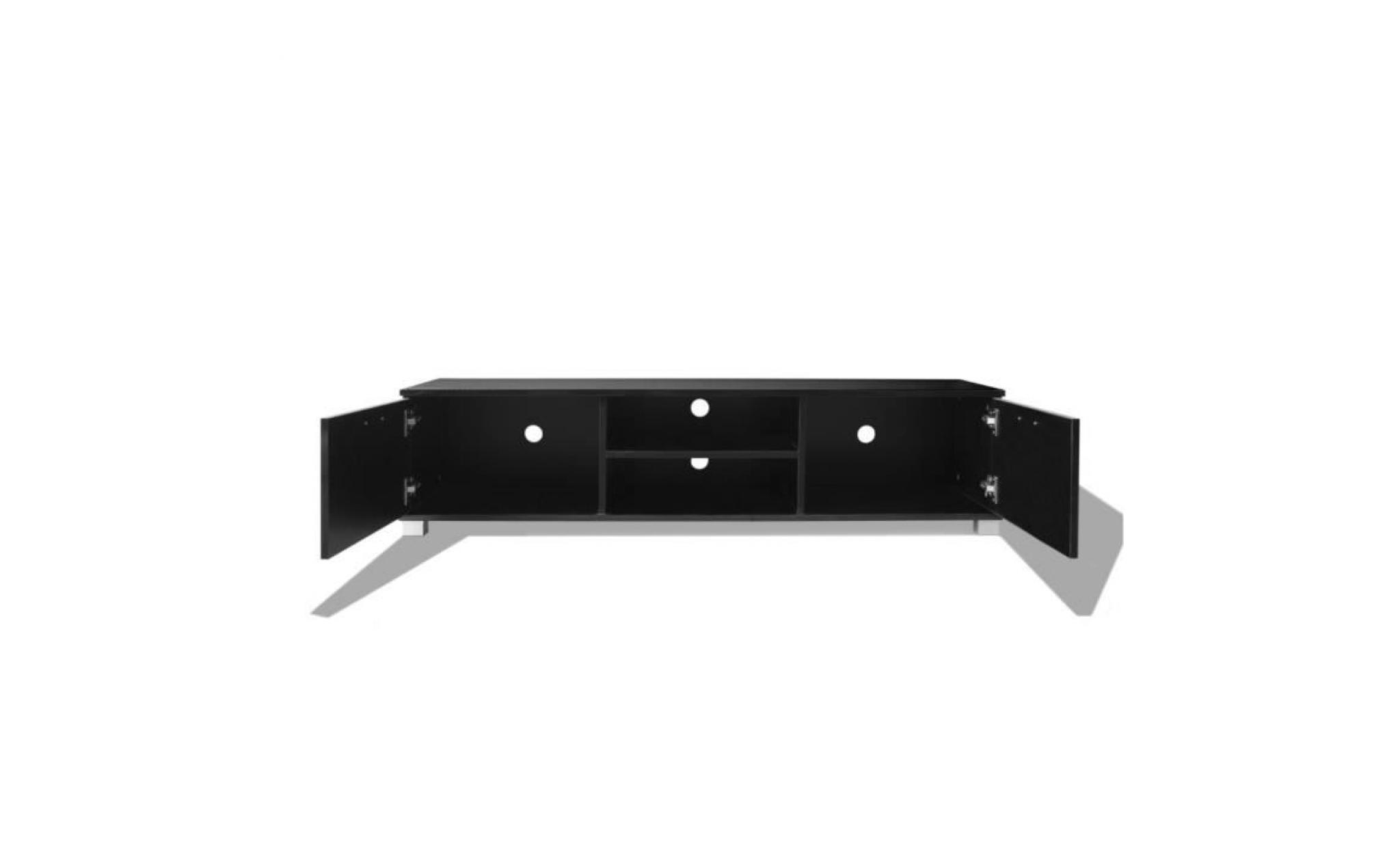 vidaxl meuble tv noir brillant 140 x 40,3 34,7 cm pas cher