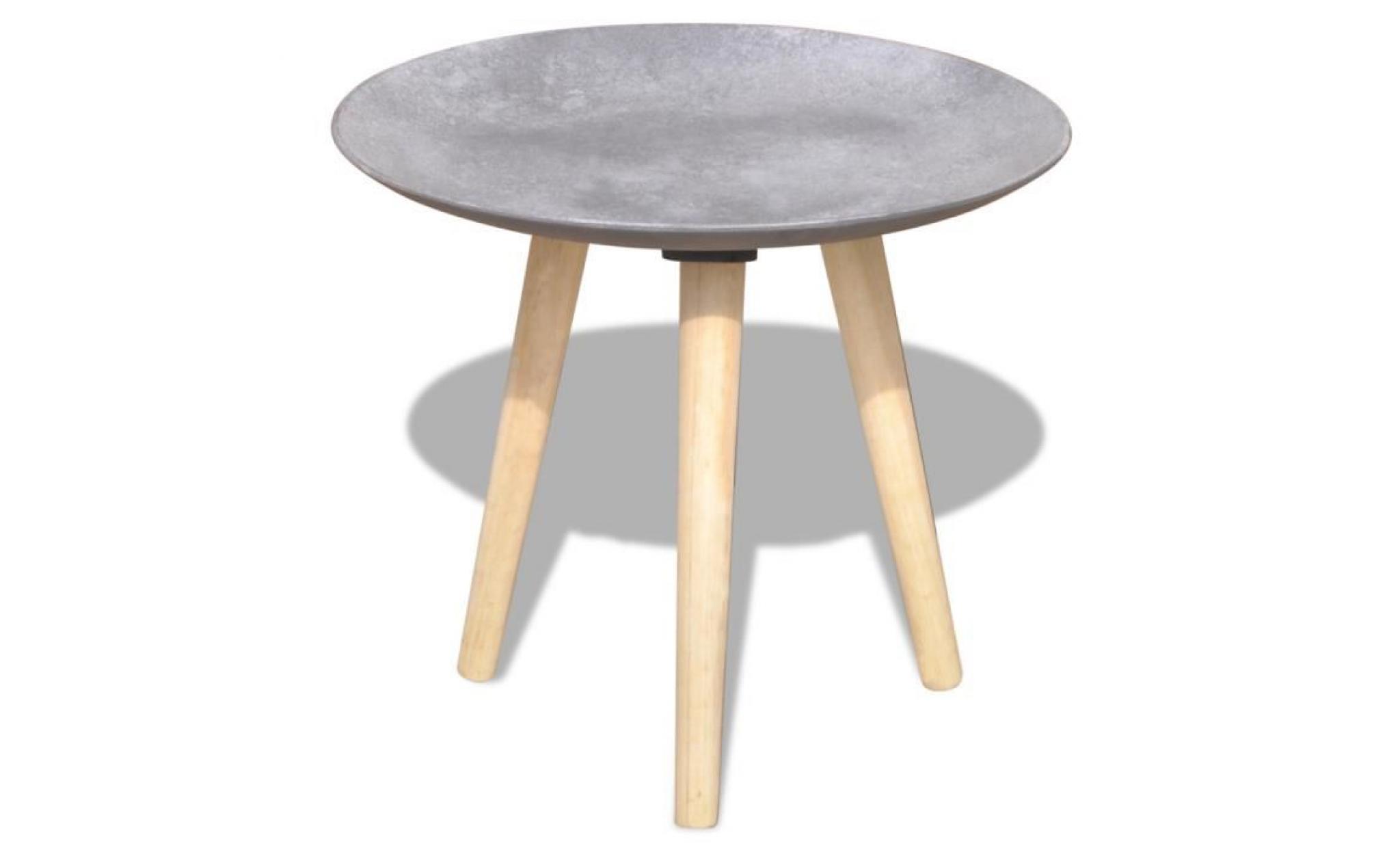 vidaxl table basse 2 pcs 55 cm et 44 cm gris cement pas cher