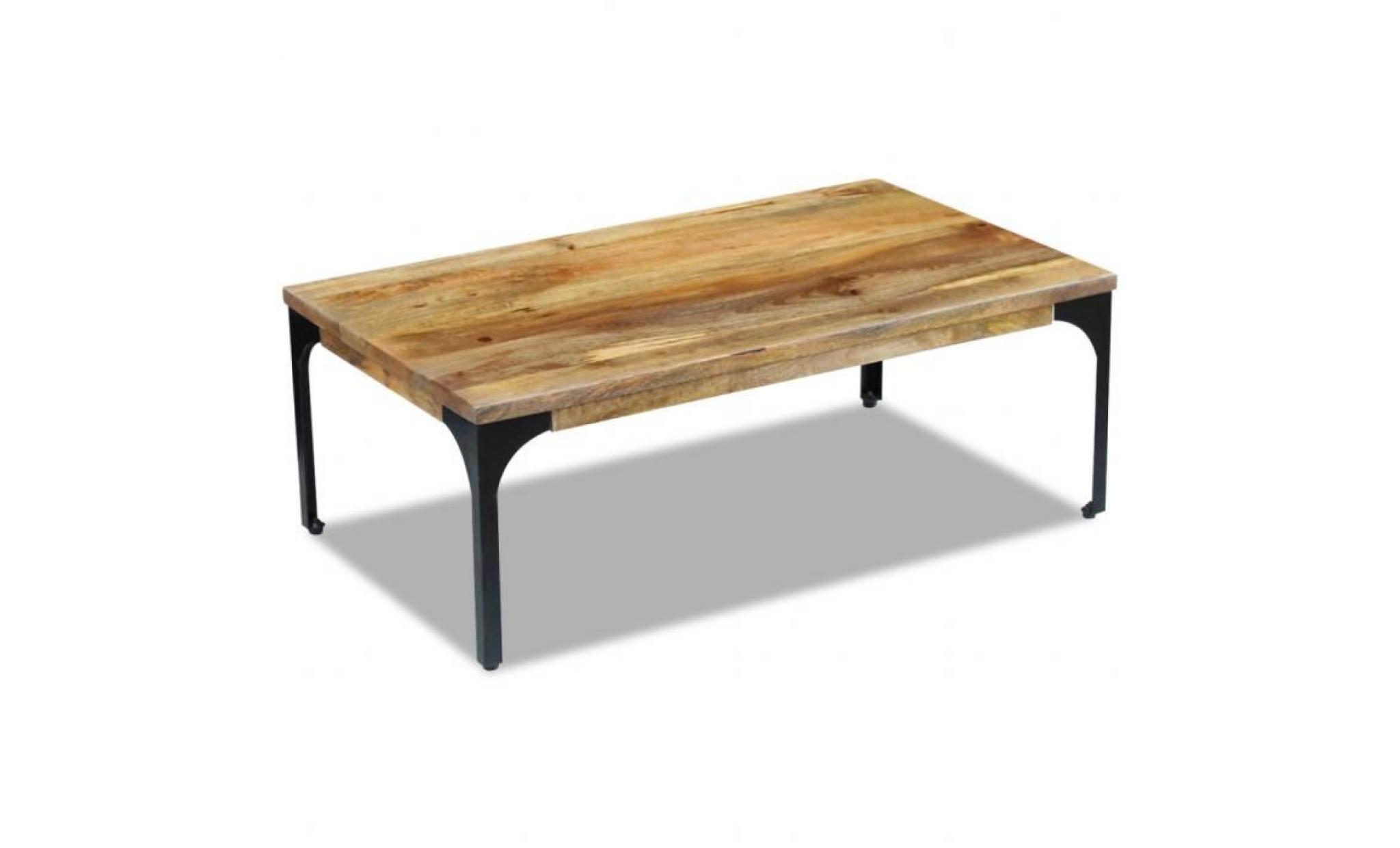 vidaxl table basse bois de manguier 100 x 60 35 cm pas cher