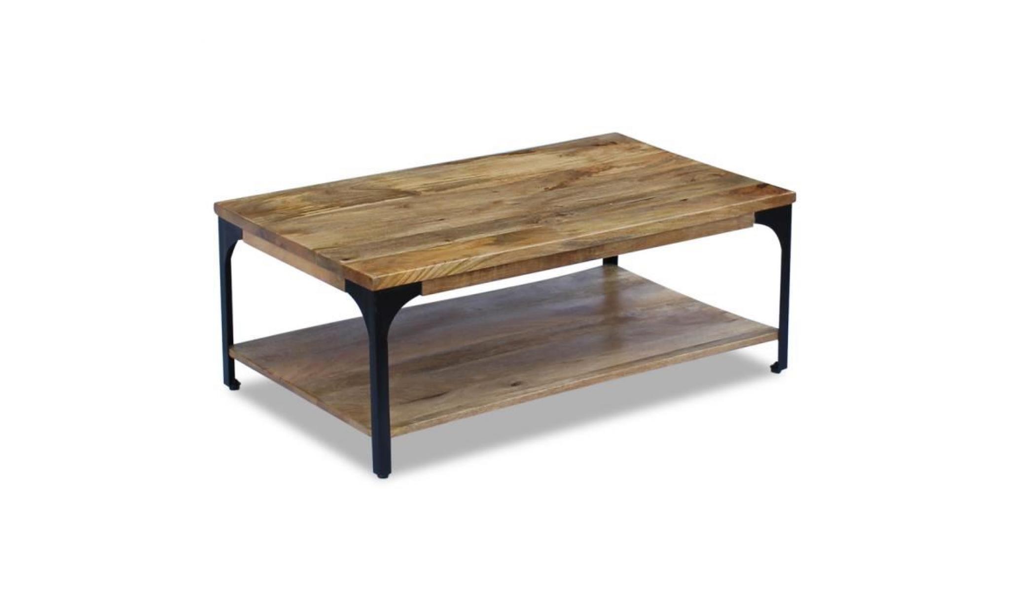 vidaxl table basse bois de manguier 100 x 60 38 cm pas cher