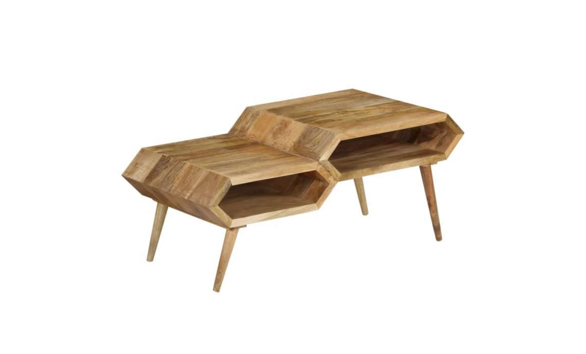 vidaxl table basse bois de manguier massif 104 x 50 x 45 cm
