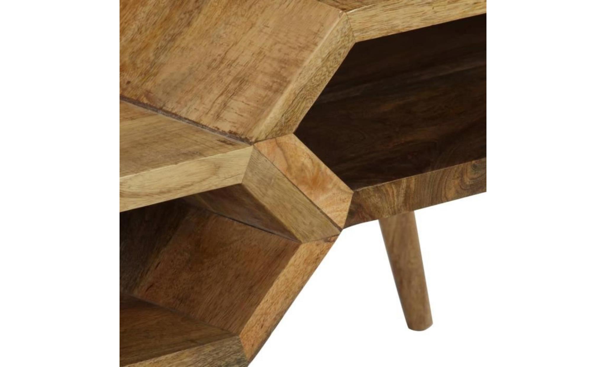 vidaxl table basse bois de manguier massif 104 x 50 x 45 cm pas cher