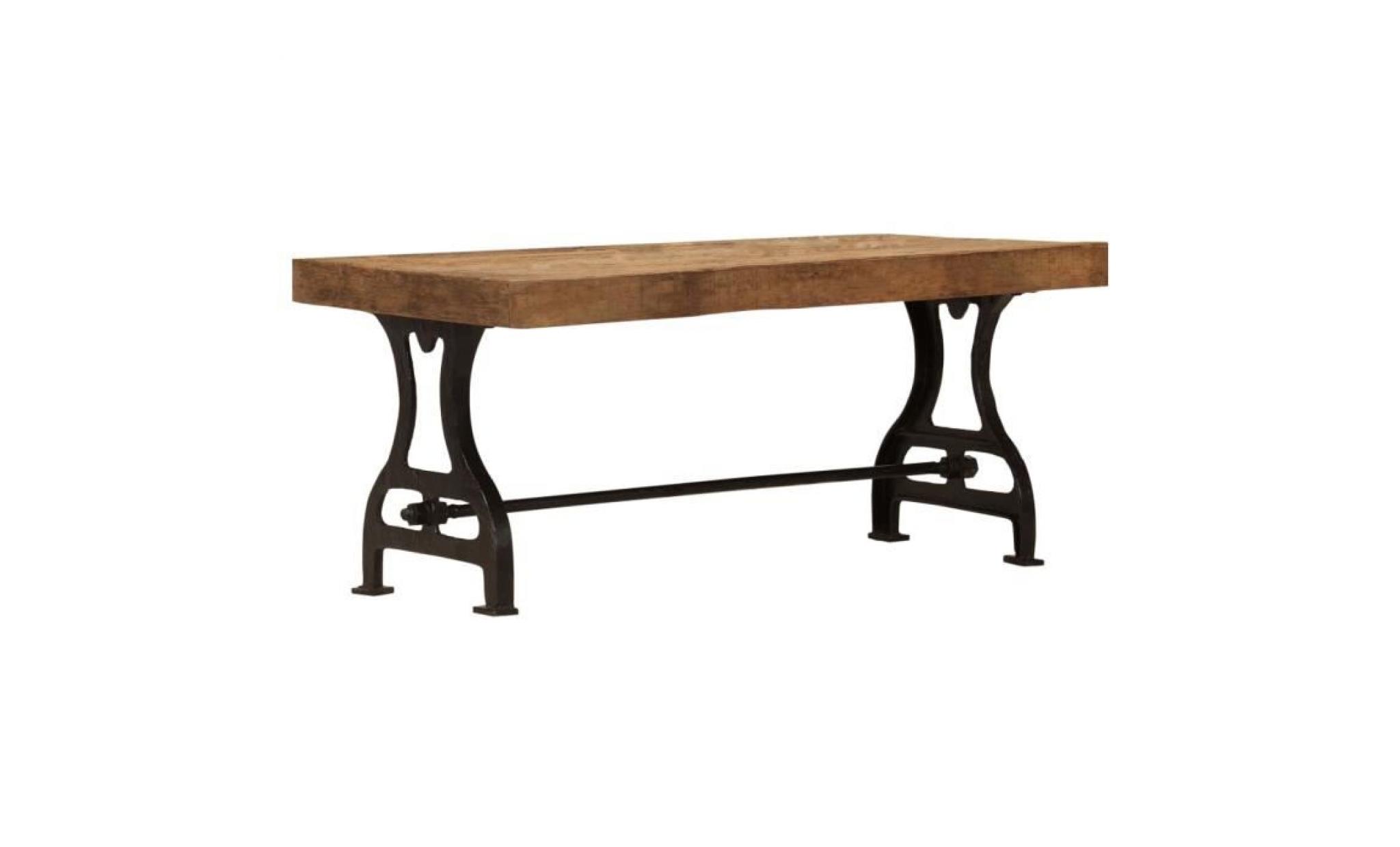 vidaxl table basse bois de traverses massif 100 x 60 x 40 cm pas cher