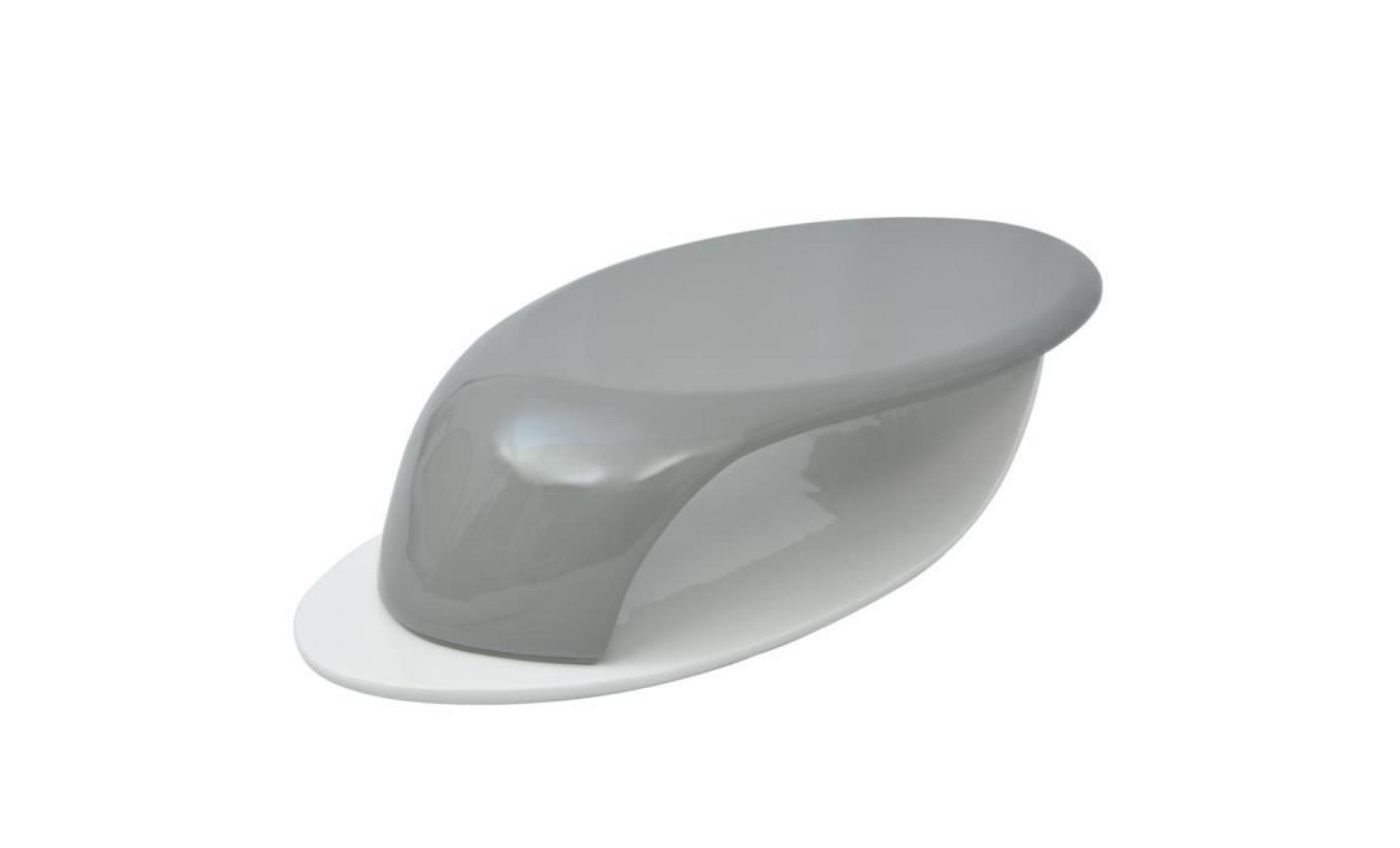 vidaxl table basse fibre de verre blanc et gris brillant