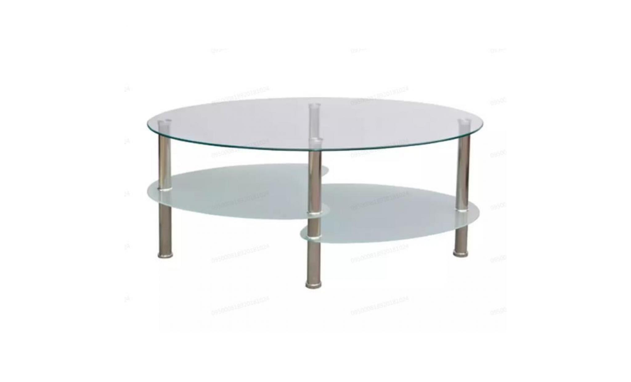 vidaxl table basse  verre transparent 90 x 45 x 43 cm pas cher