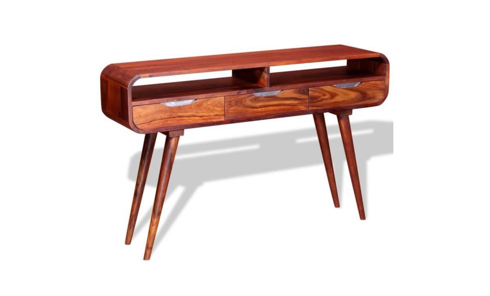 vidaxl table console bois massif de sesham 120 x 30 x 75 cm