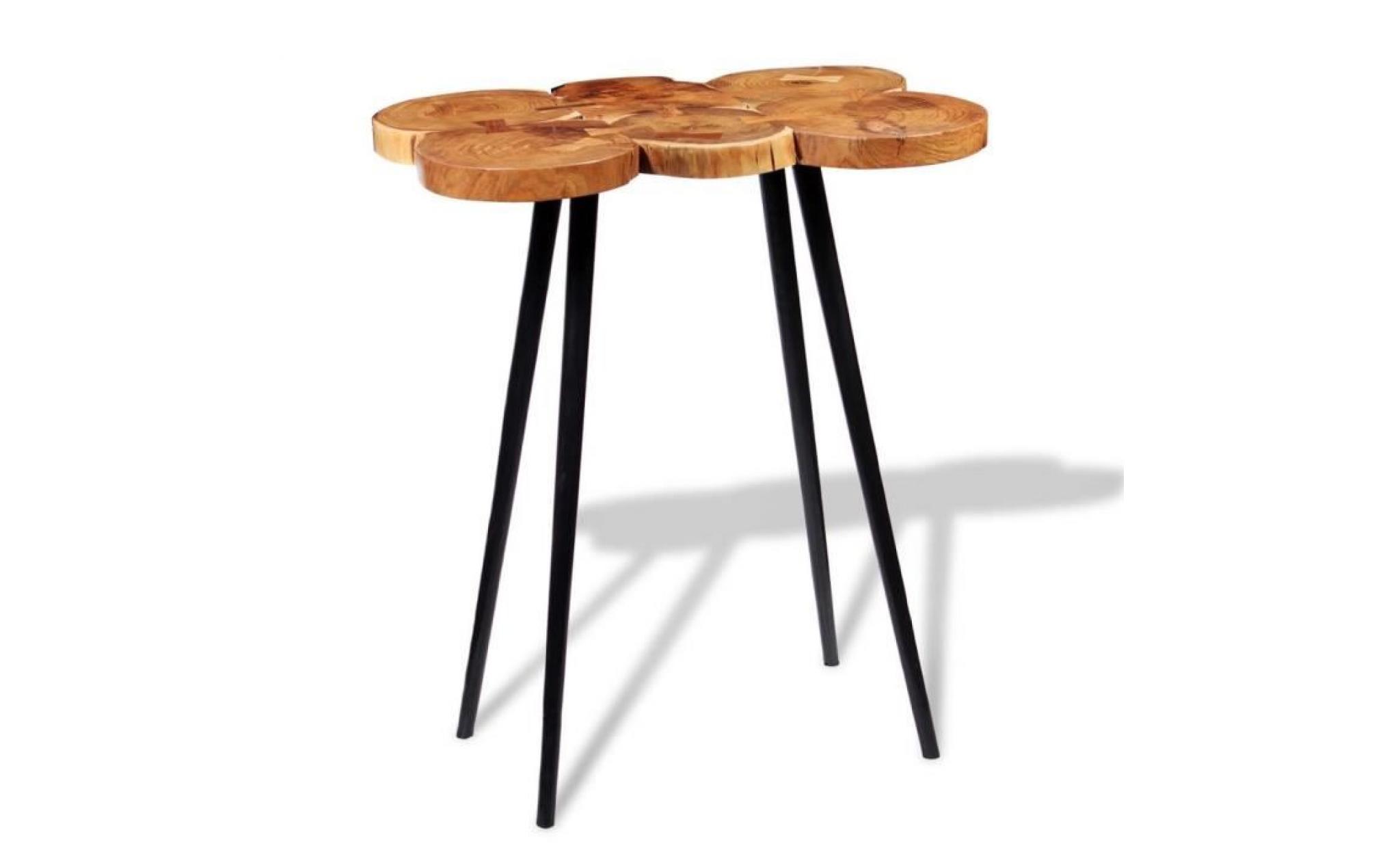 vidaxl table de bar bois d'acacia massif 90 x 60 x 110 cm
