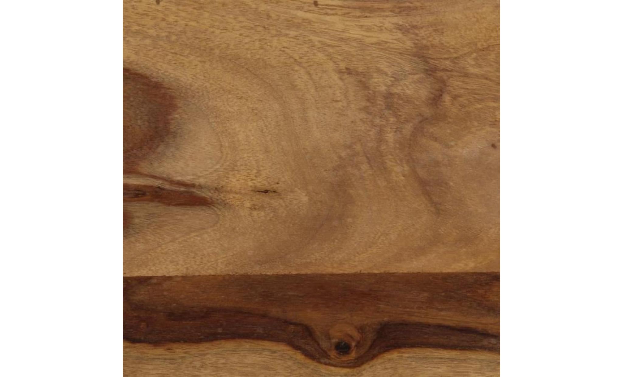 vidaxl table de bar bois de sesham massif 118 x 60 x 107 cm pas cher